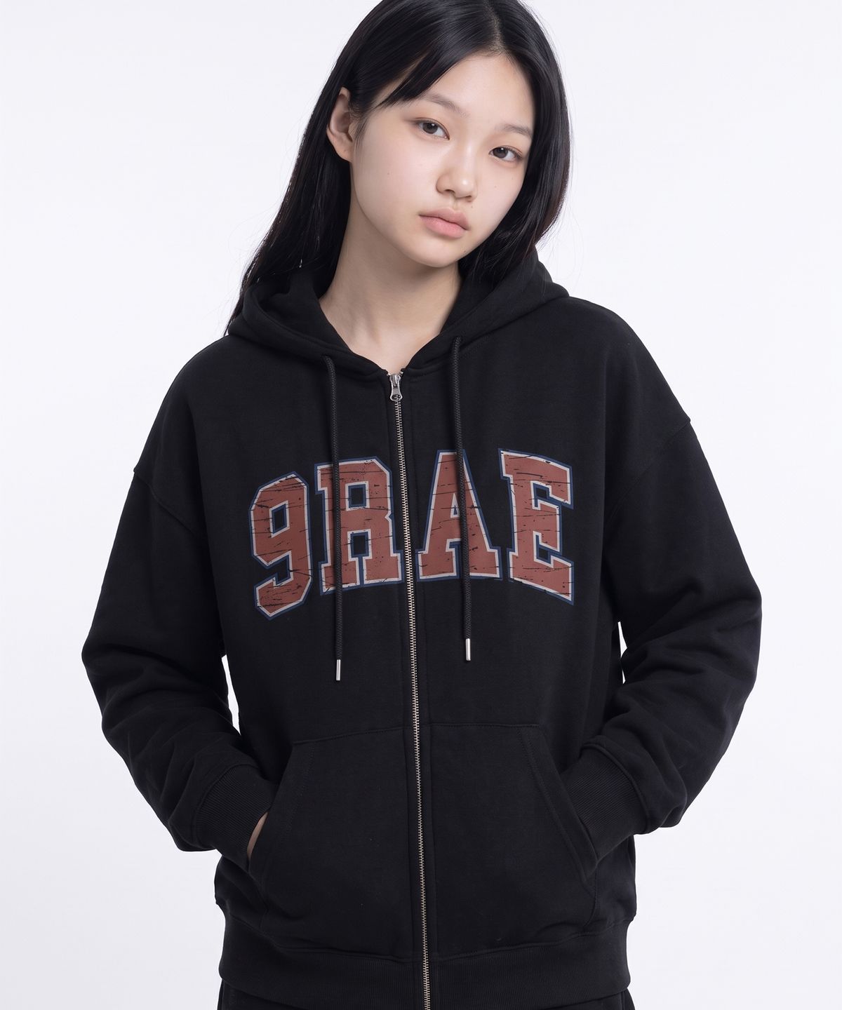 그레이버(GRAVER) [UNISEX]9RAE VINTAGE 후드집업_4color