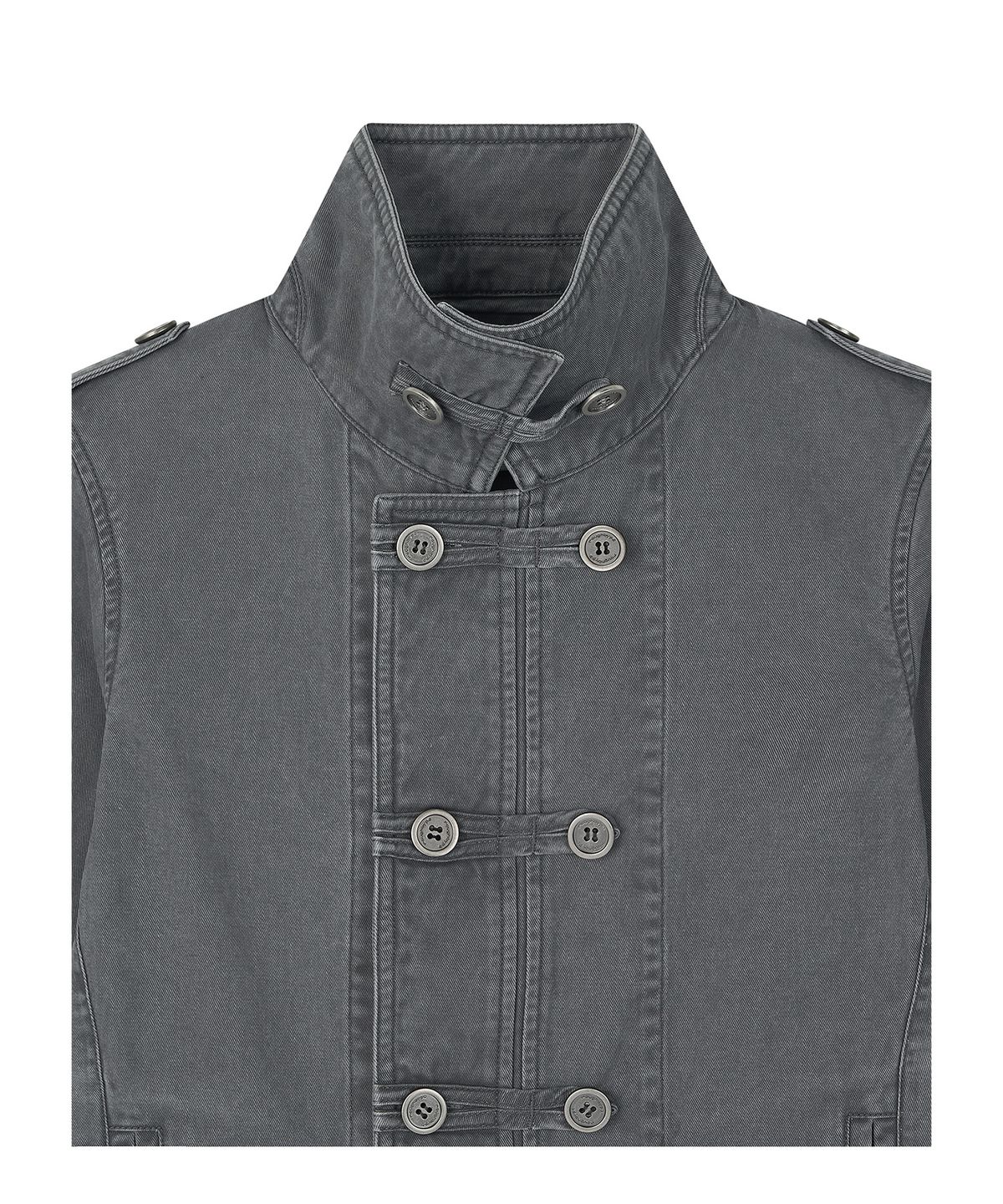로타입(ROUGHTYPE) Washed Double Button Work Jacket - Charcoal