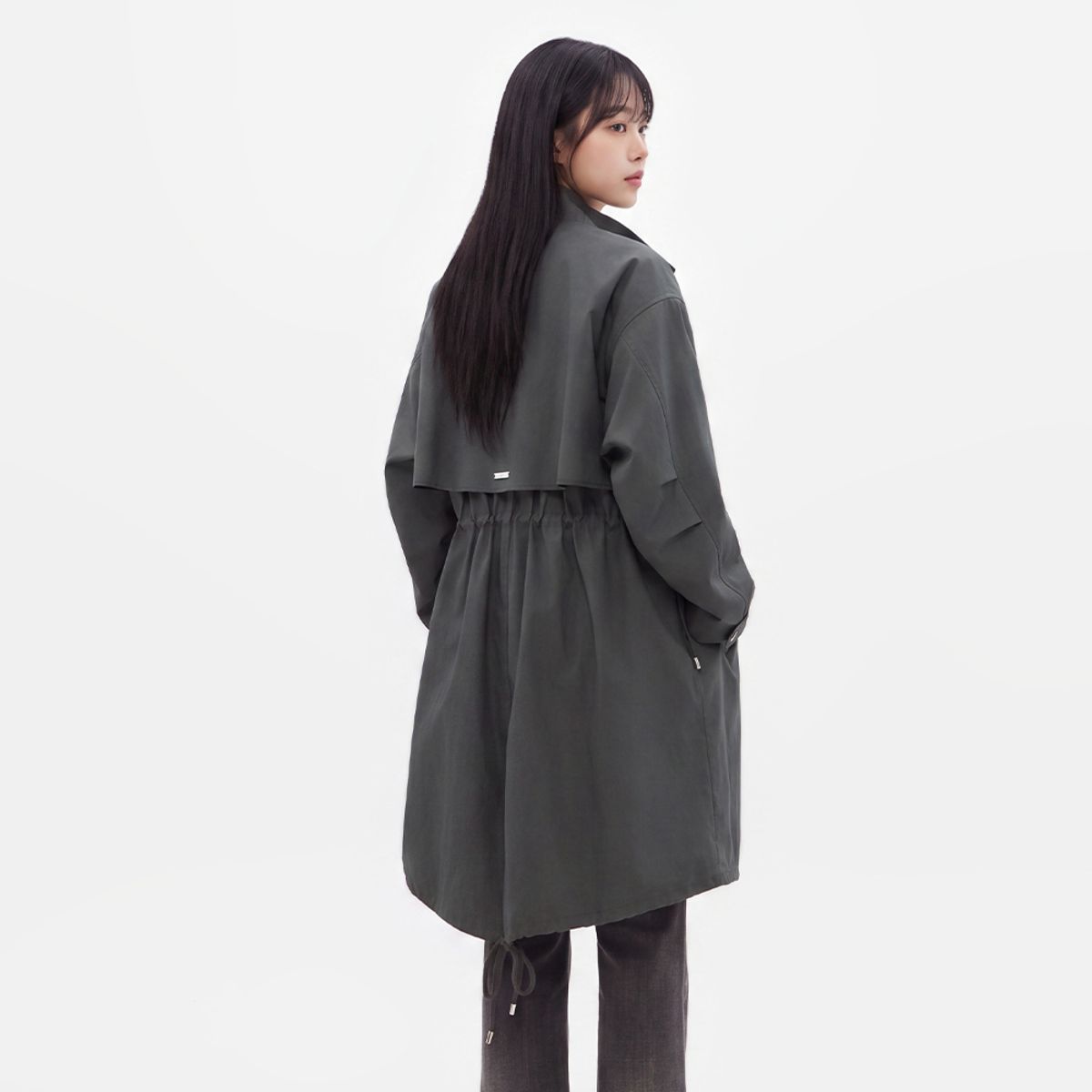 랩(LAP) 하이넥 스트링 롱 야상점퍼 AS3WZ961