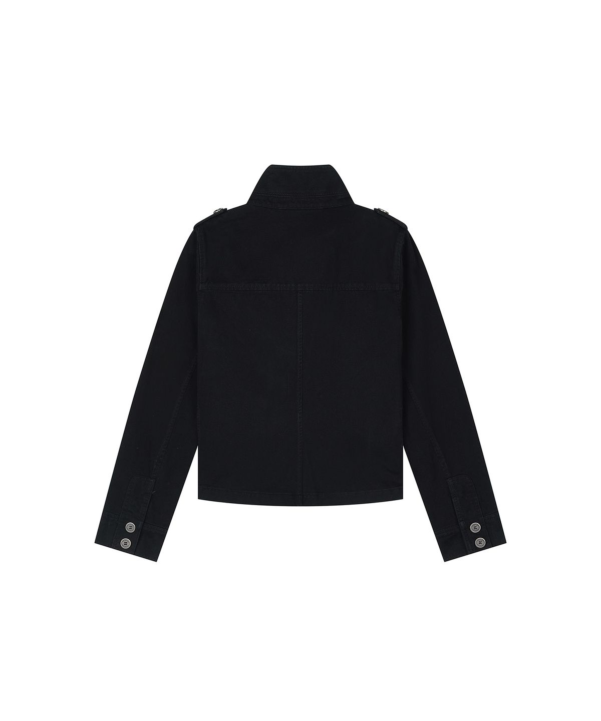 로타입(ROUGHTYPE) Washed Double Button Work Jacket - Black