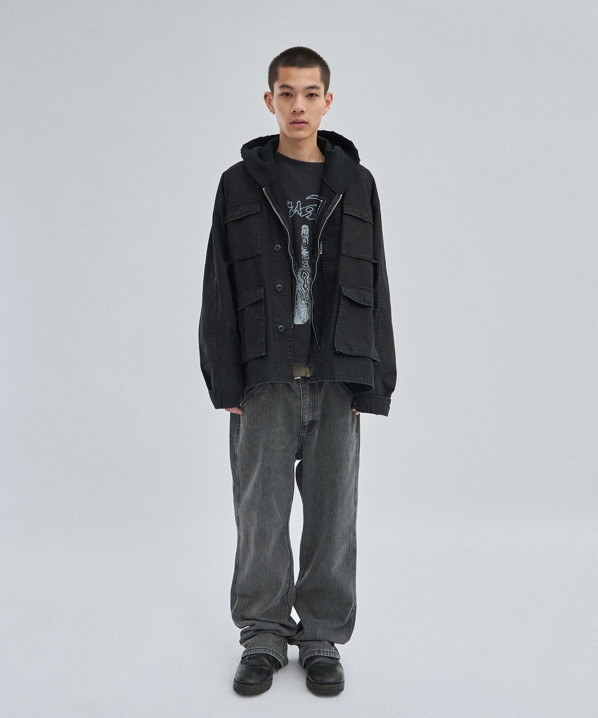 스웨이드(SUADE) M65 FIELD JACKET [WASHING BLACK]