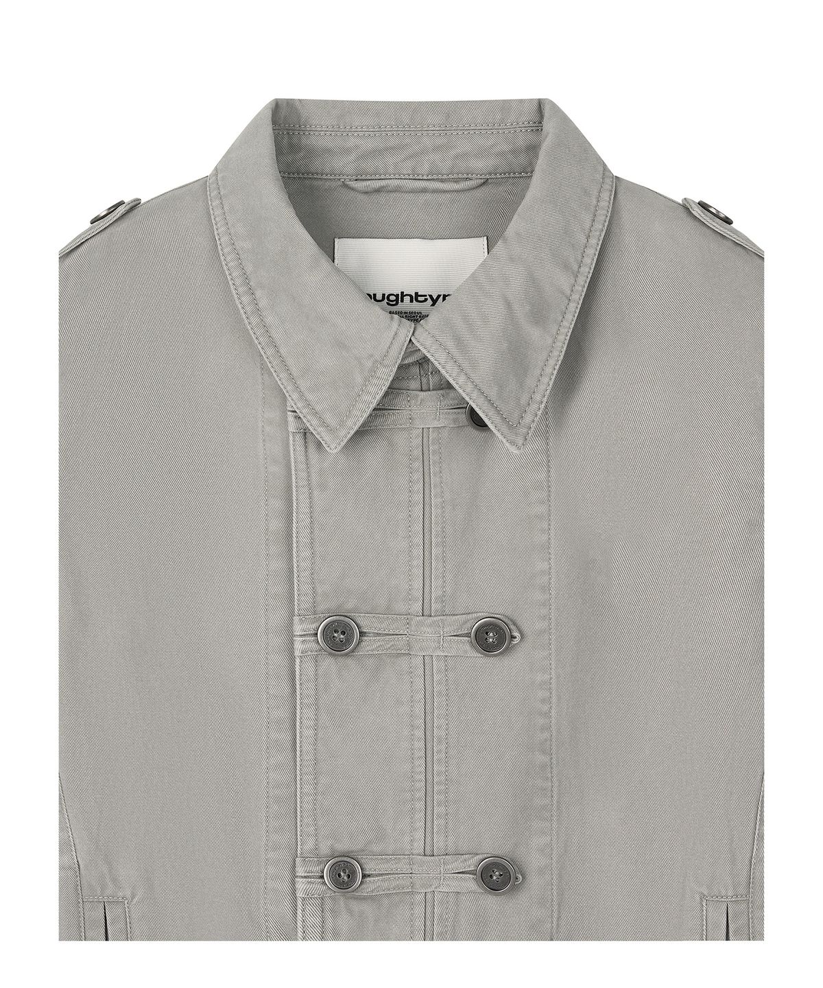 로타입(ROUGHTYPE) Washed Double Button Work Jacket - Light beige