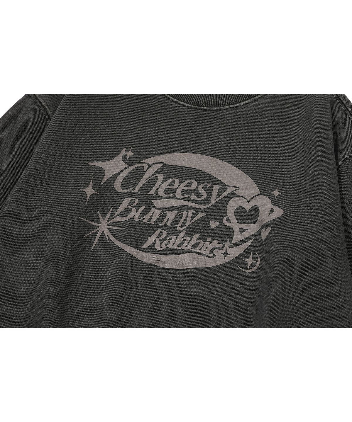 꼼파뇨 키즈(CPGN KIDS) KIDS Cheesy Bunny 피그먼트 맨투맨 스모크블랙