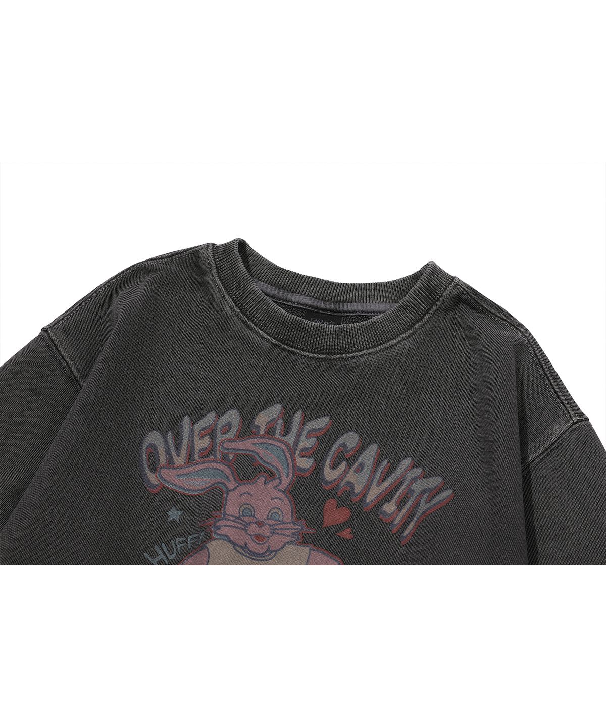 꼼파뇨 키즈(CPGN KIDS) KIDS HUFF Hoppi 피그먼트 맨투맨 스모크블랙