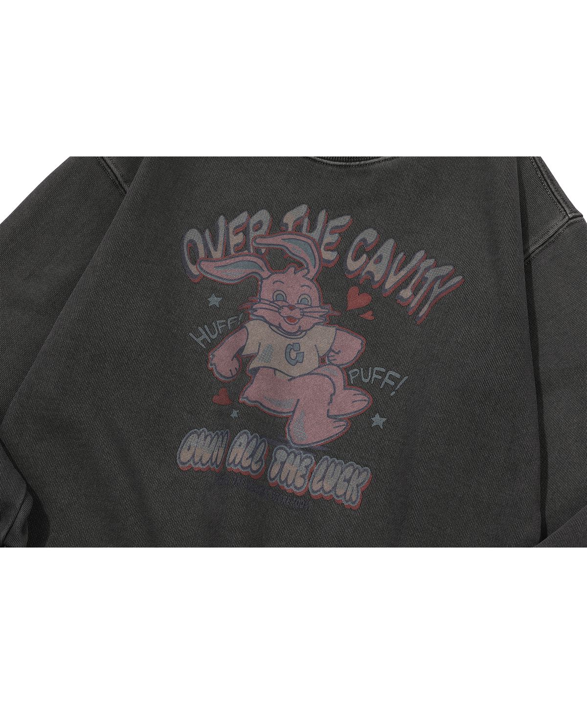 꼼파뇨 키즈(CPGN KIDS) KIDS HUFF Hoppi 피그먼트 맨투맨 스모크블랙