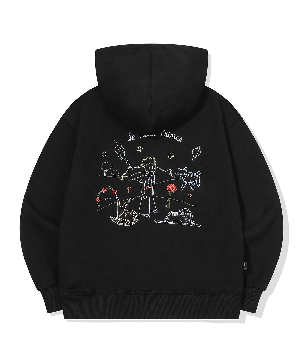 꼼파뇨 키즈(CPGN KIDS) KIDS Le Petit Prince 자수 후드집업 블랙
