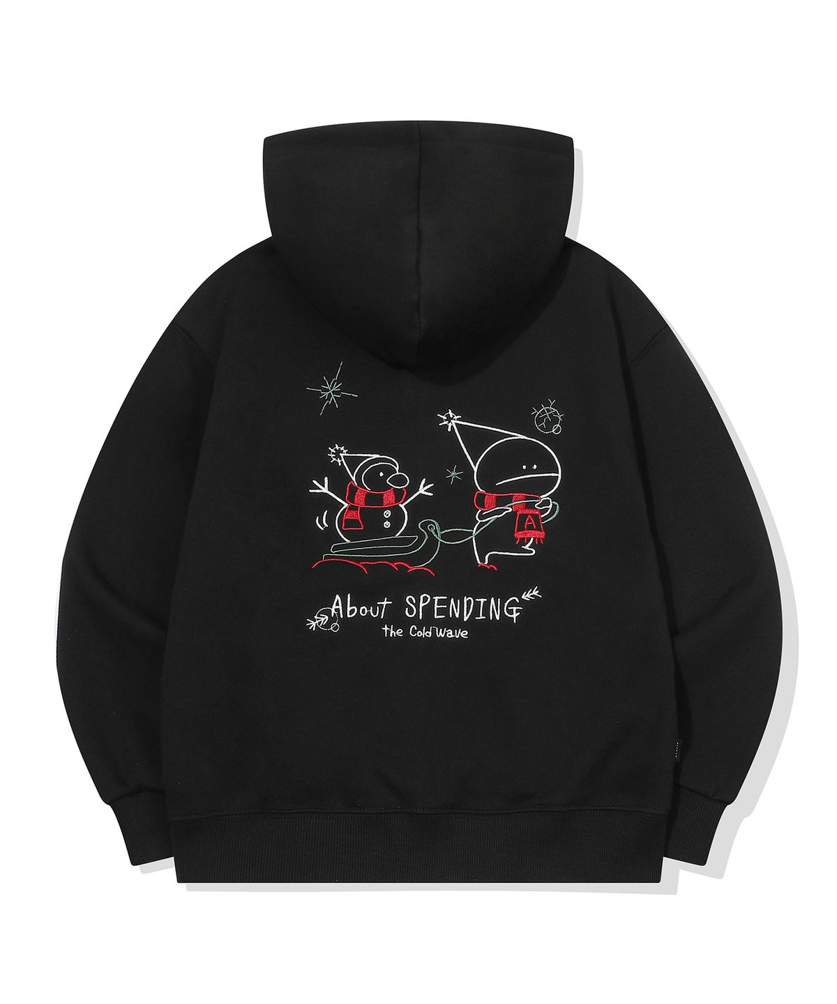 꼼파뇨 키즈(CPGN KIDS) KIDS 윈터 홀리 자수 후드집업 블랙