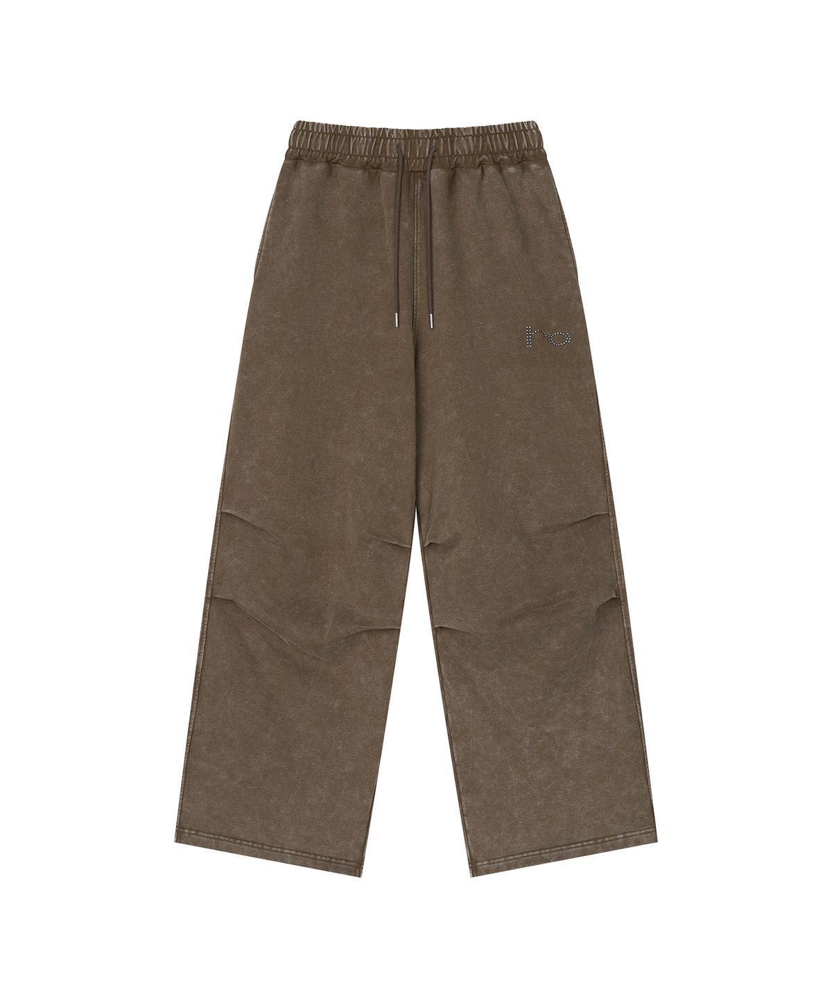 로타입(ROUGHTYPE) Pigment Stud Sweat Pants - Khaki brown