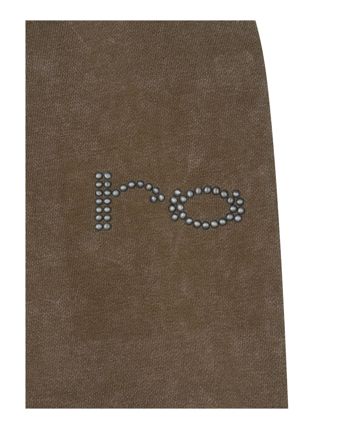 로타입(ROUGHTYPE) Pigment Stud Sweat Pants - Khaki brown