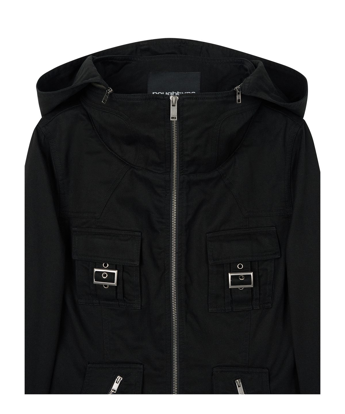로타입(ROUGHTYPE) Utility Hooded Field Jacket - Black