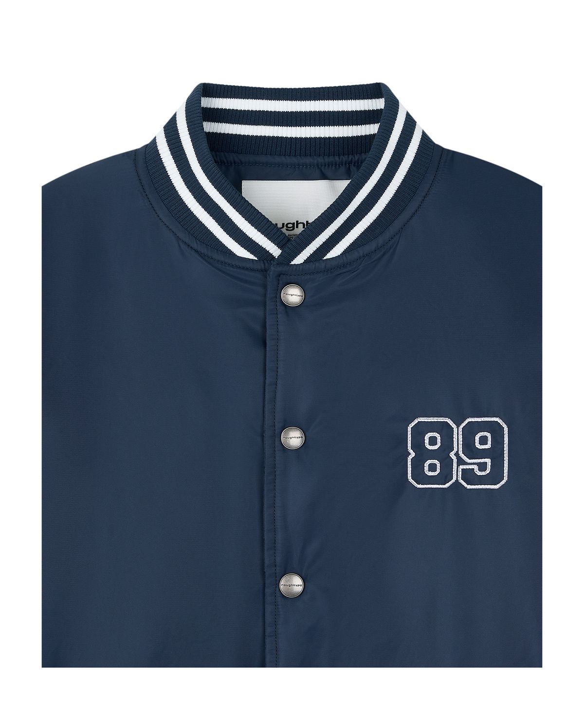 로타입(ROUGHTYPE) Patch Logo Stadium Jacket - Navy