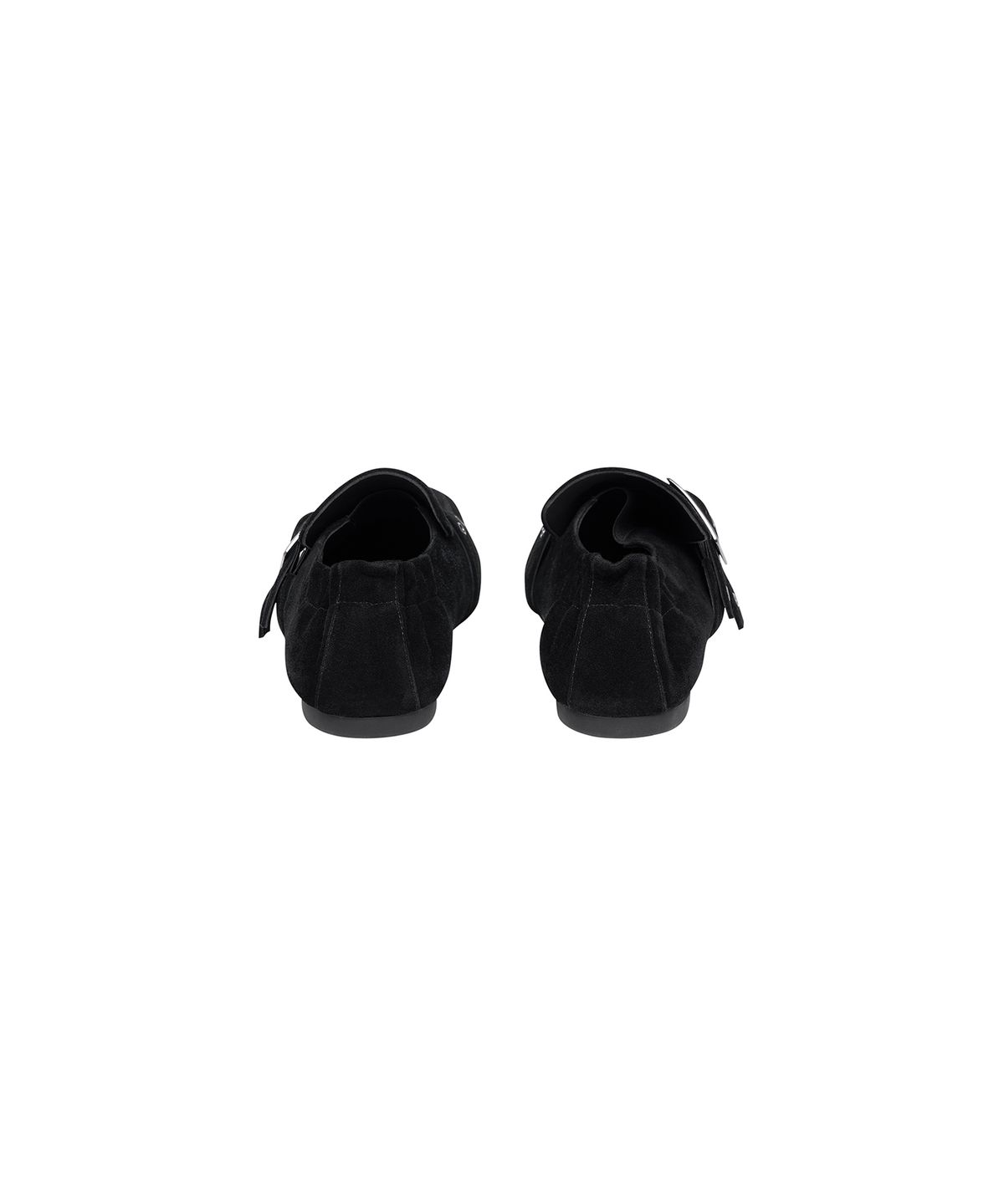 로타입(ROUGHTYPE) Buckle-line Suede Loafer - Black