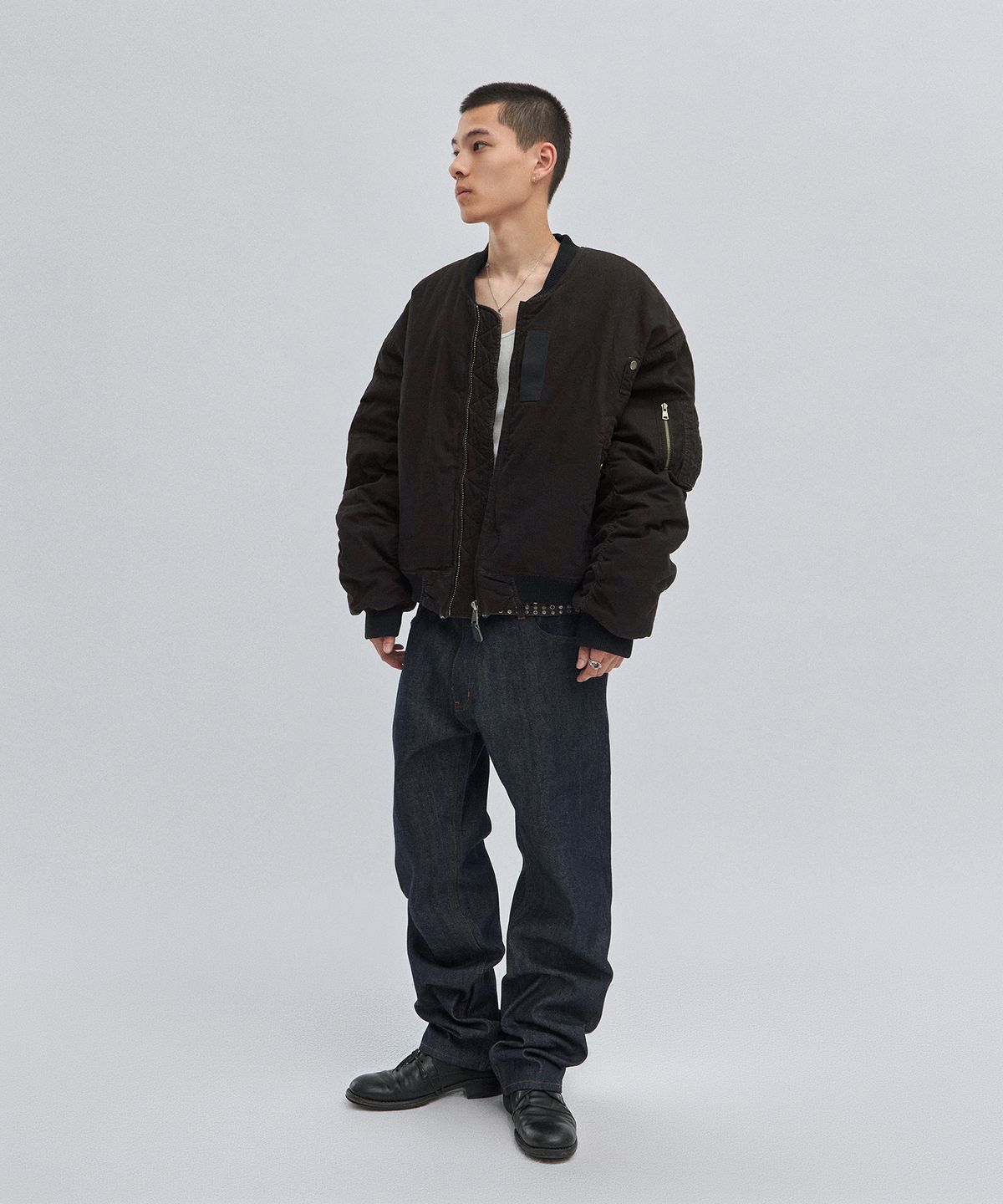 스웨이드(SUADE) WASHED MA-1 [WASHING BLACK]
