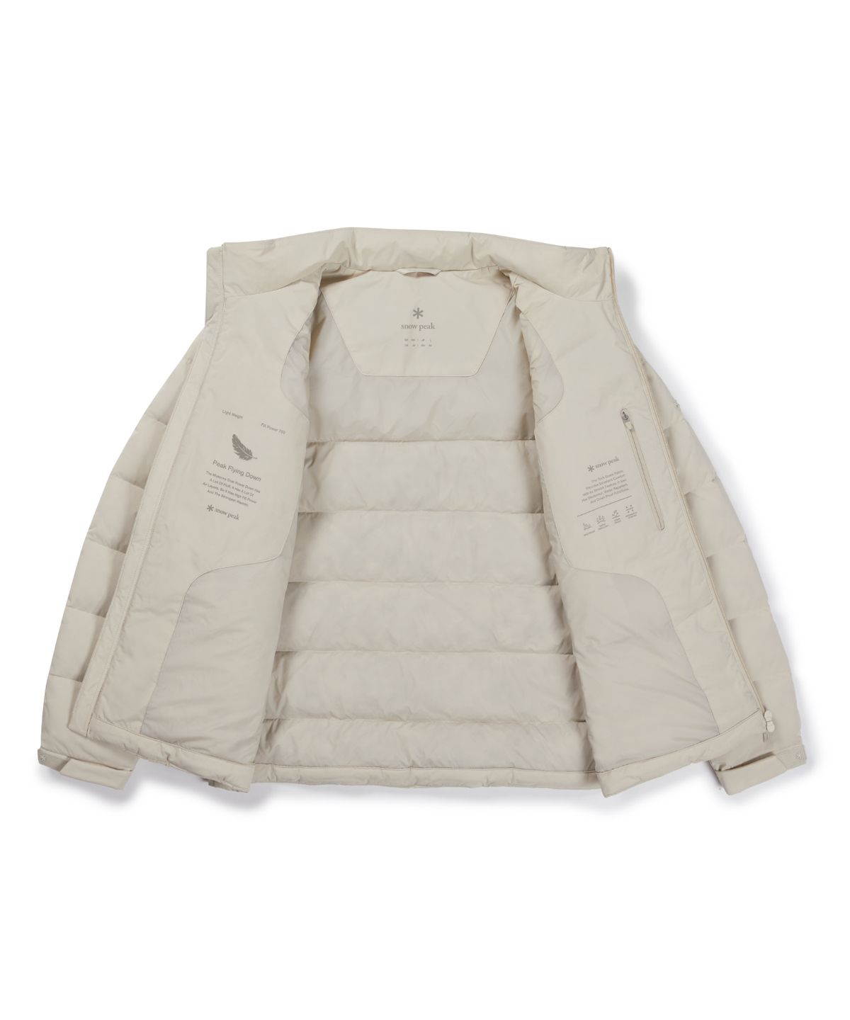 스노우피크 어패럴(SNOWPEAK APPAREL) 2L 티타닉 스탠드넥 경량 다운 자켓 (S26WUTDJ48) Light Beige