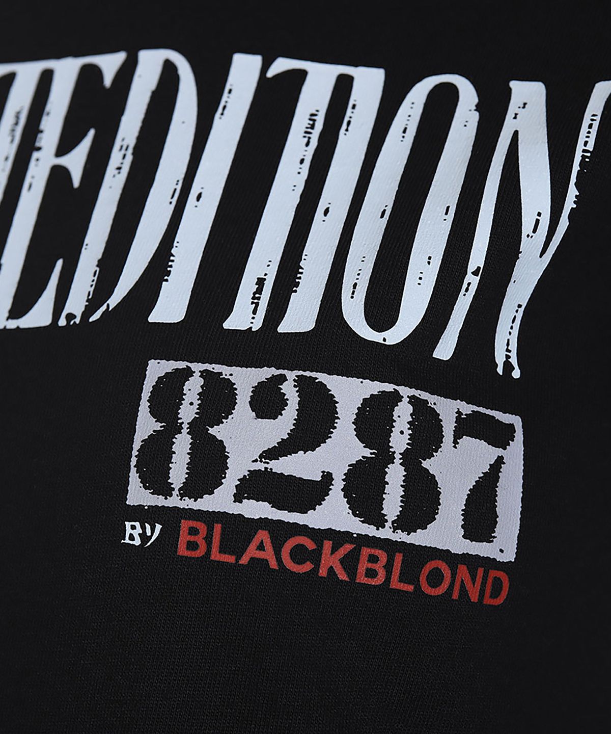 블랙블론드(BLACKBLOND) 8287 리미티디션 반팔 크롭 티 (블랙)