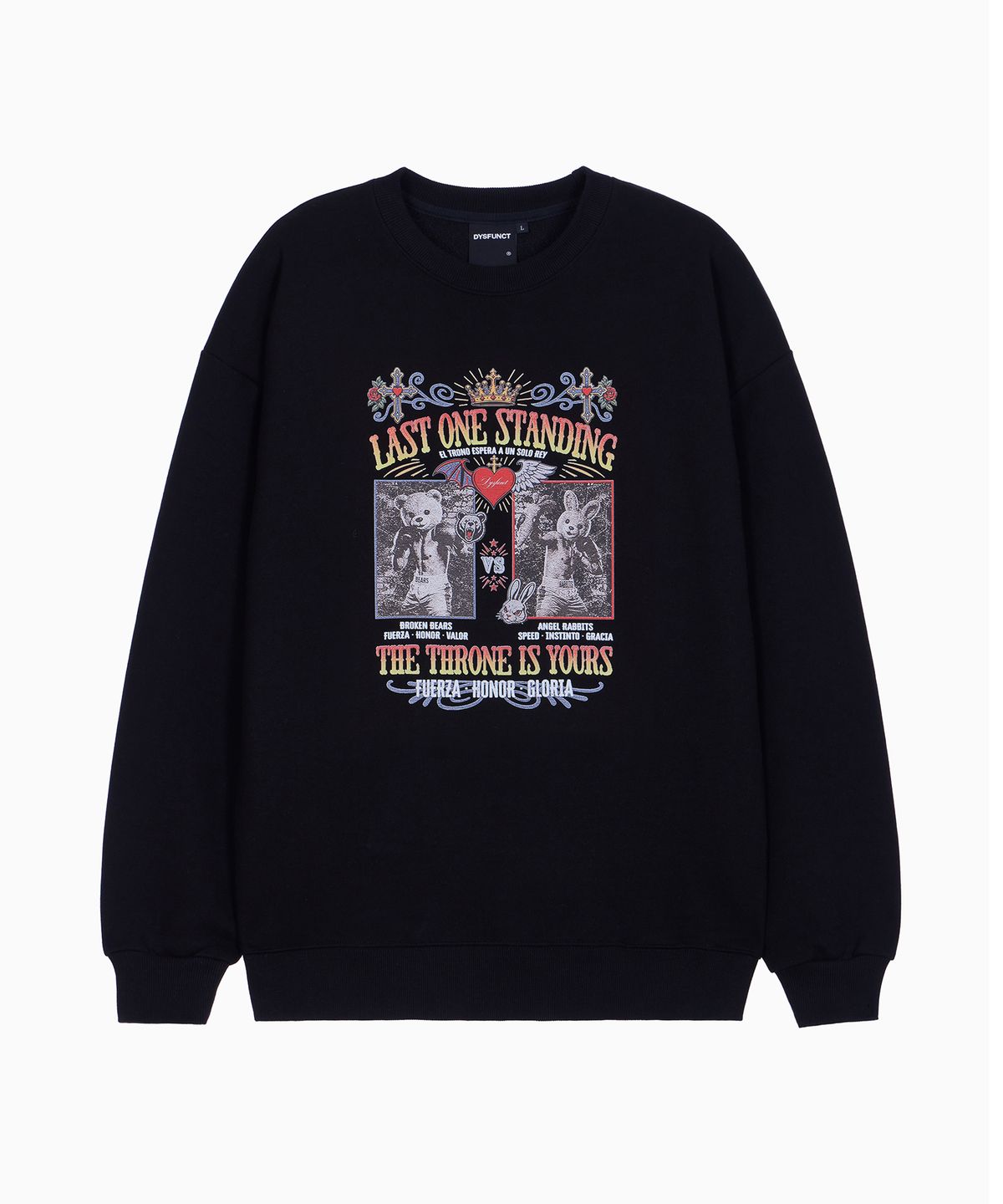 디스펑트(DYSFUNCT) LAST ONE STANDING SWEATSHIRT(BLACK)