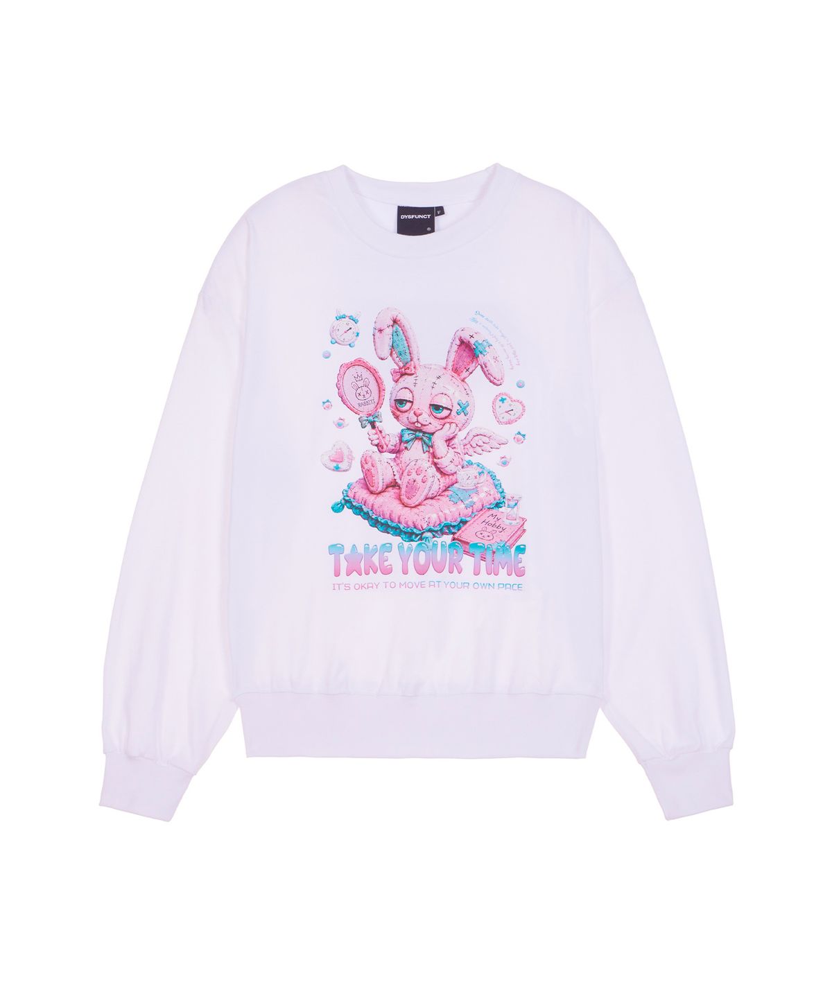 디스펑트(DYSFUNCT) TAKE YOUR TIME RABBIT LONG SLEEVE(WHITE)