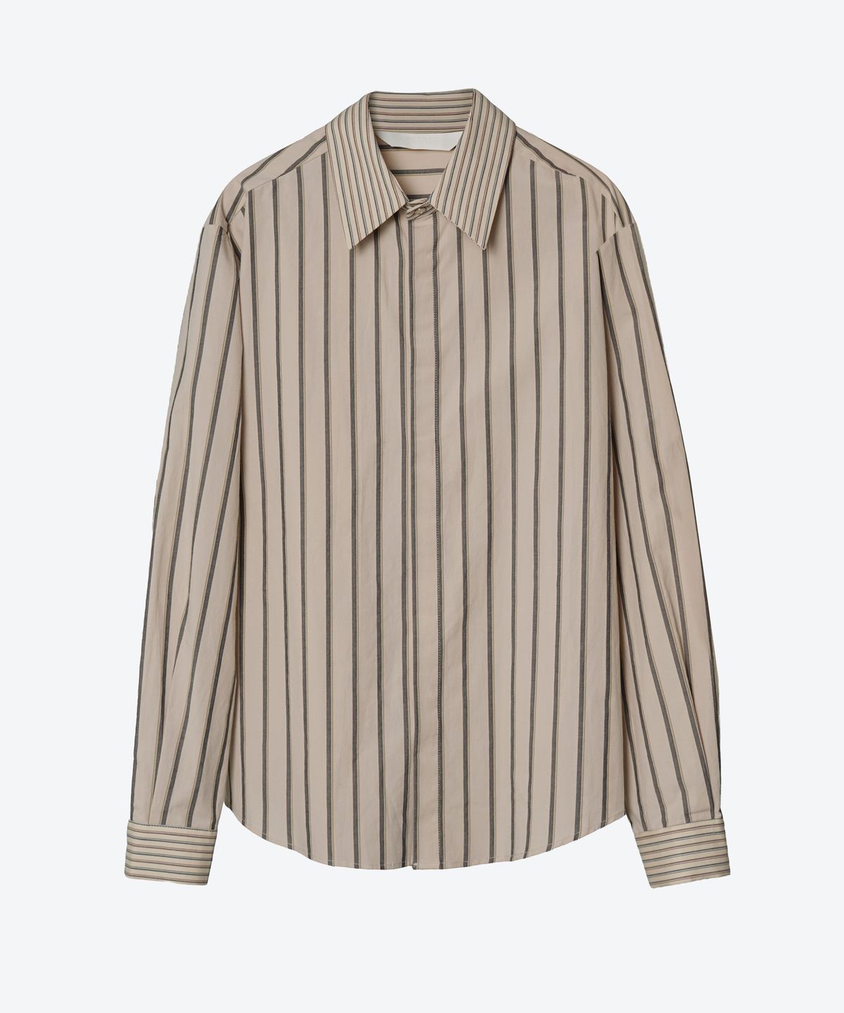 언티지(UNTAGE) 투톤 스트라이프 셔츠[Beige(UNISEX)]_UTS-SS76