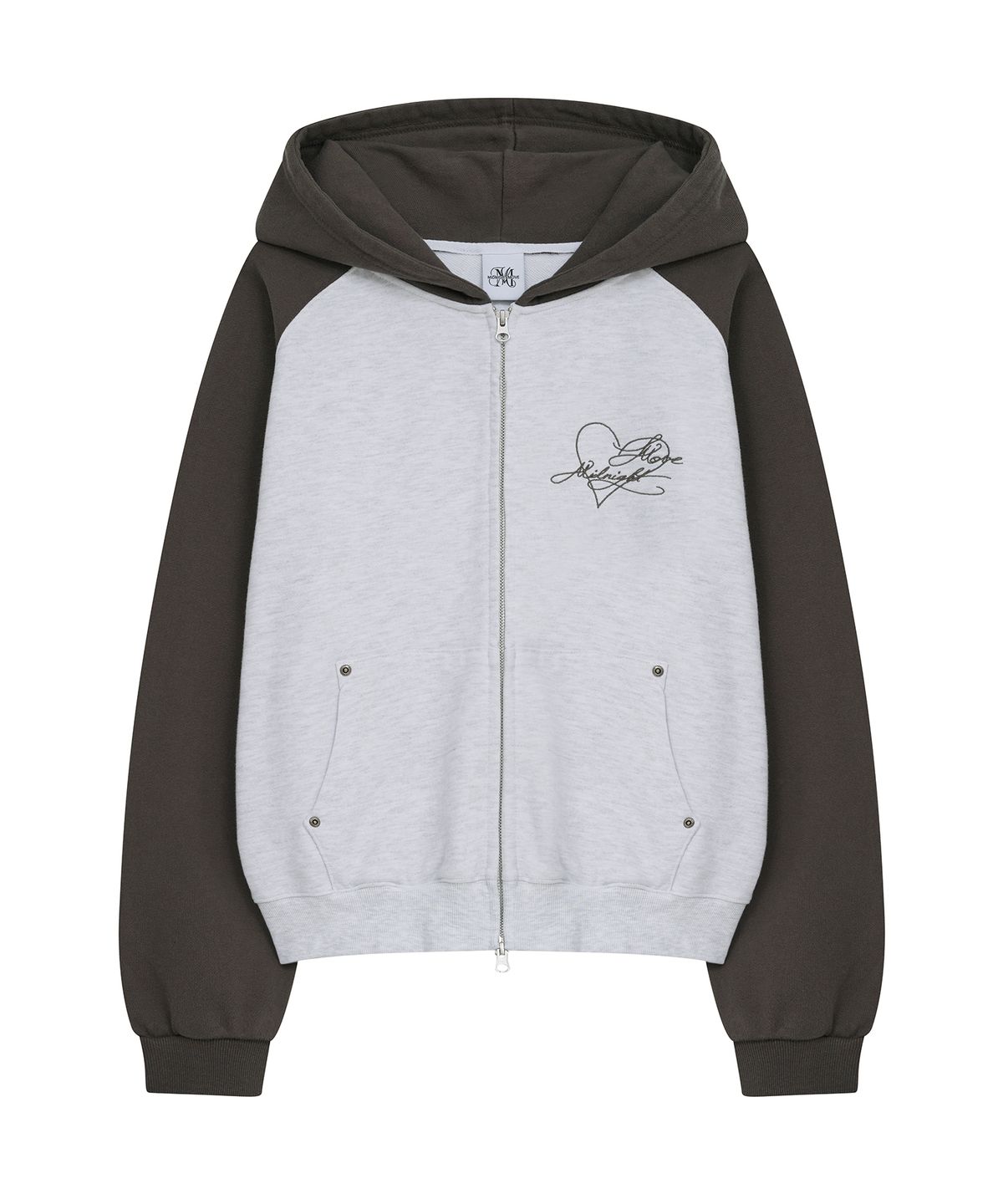 미드나잇 무브(MIDNIGHT MOVE) 2 lv hood zip up (off white)