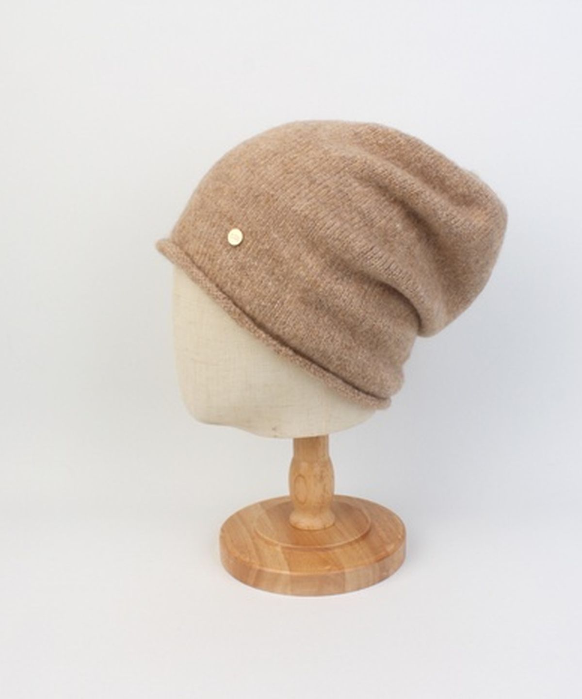 유니버셜 케미스트리(UNIVERSAL CHEMISTRY) Wool Beige Roll-up Long Beanie 롱비니