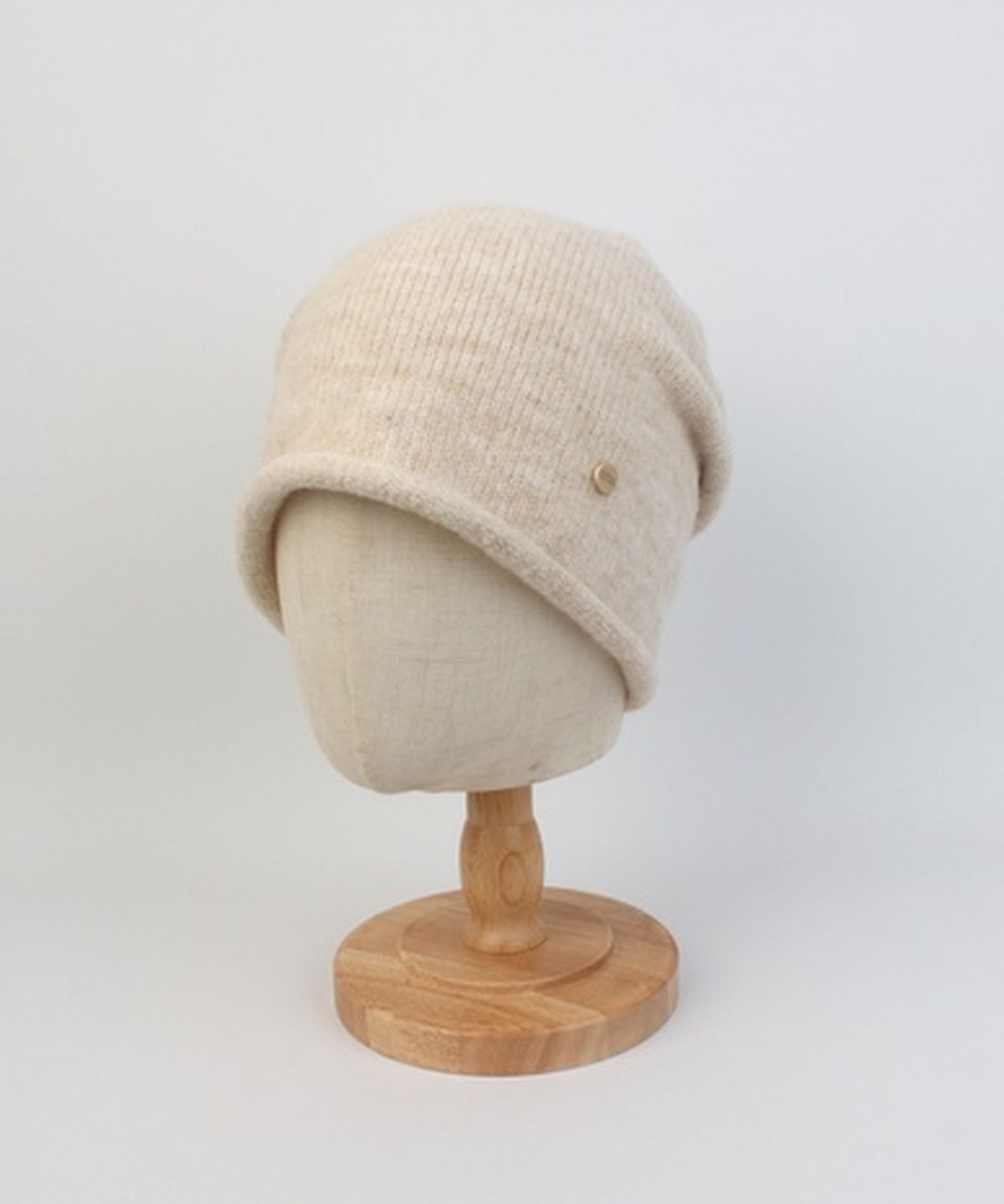 유니버셜 케미스트리(UNIVERSAL CHEMISTRY) Wool Ivory Roll-up Long Beanie 롱비니