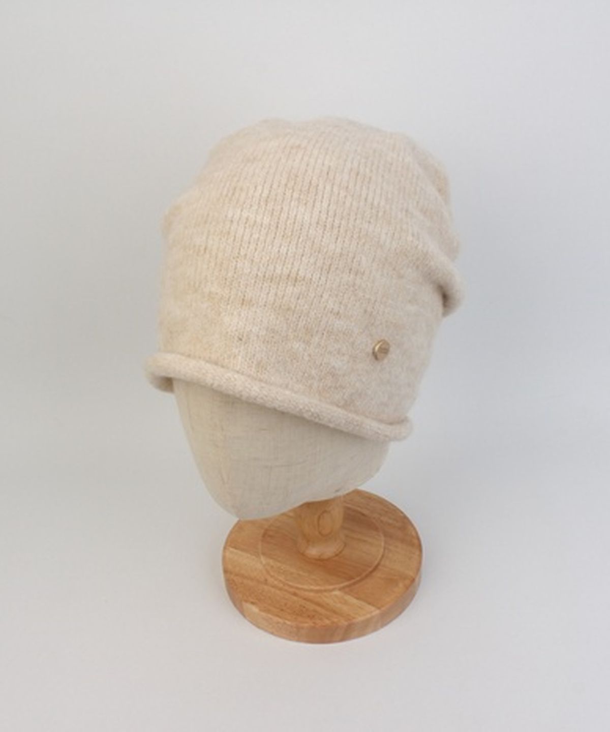 유니버셜 케미스트리(UNIVERSAL CHEMISTRY) Wool Ivory Roll-up Long Beanie 롱비니