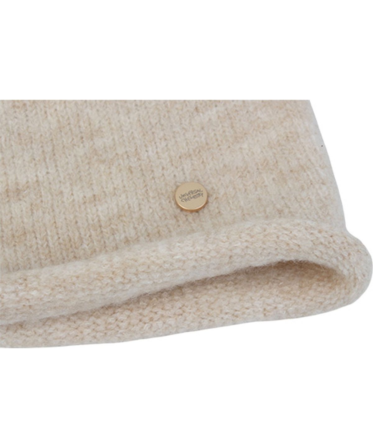 유니버셜 케미스트리(UNIVERSAL CHEMISTRY) Wool Ivory Roll-up Long Beanie 롱비니