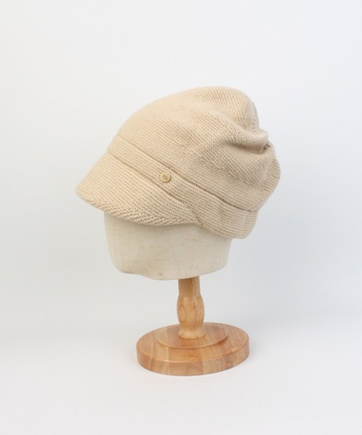 유니버셜 케미스트리(UNIVERSAL CHEMISTRY) Kint Beige Brim Beanie 니트비니