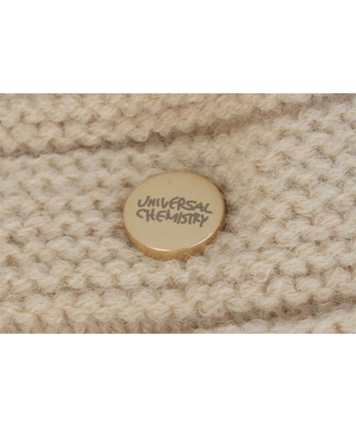 유니버셜 케미스트리(UNIVERSAL CHEMISTRY) Kint Beige Brim Beanie 니트비니