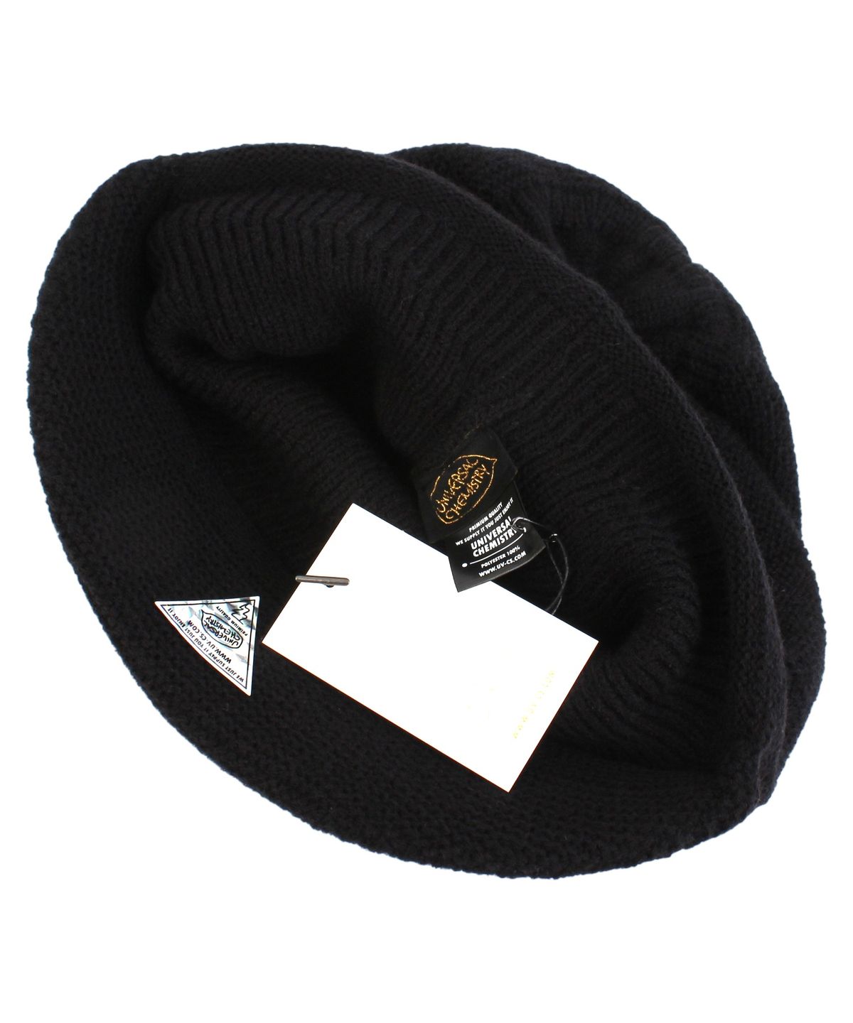 유니버셜 케미스트리(UNIVERSAL CHEMISTRY) Kint Black Brim Beanie 니트비니