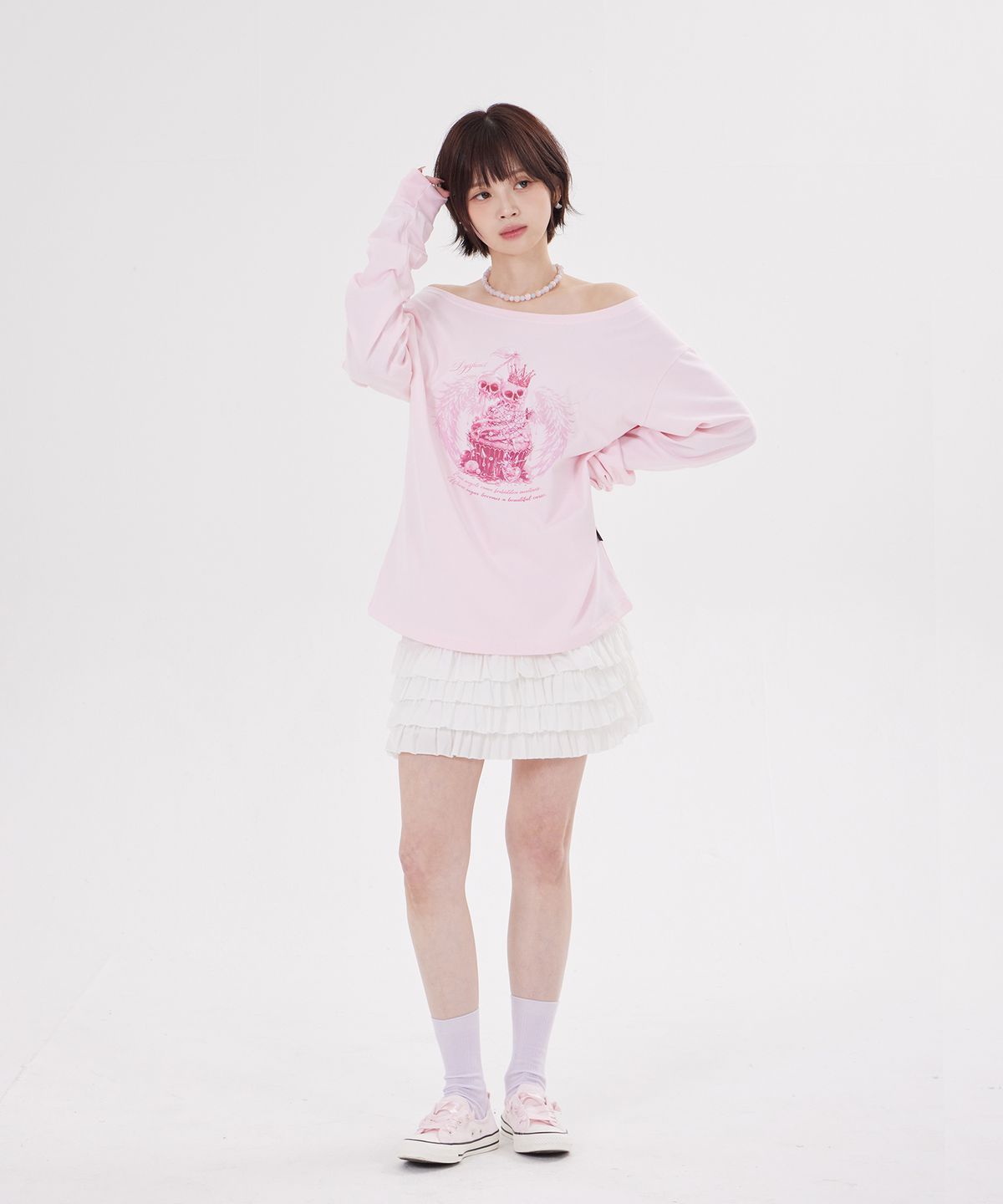 디스펑트(DYSFUNCT) CHERRY BOMB CUPCAKE ONE SHOULDER(PINK)