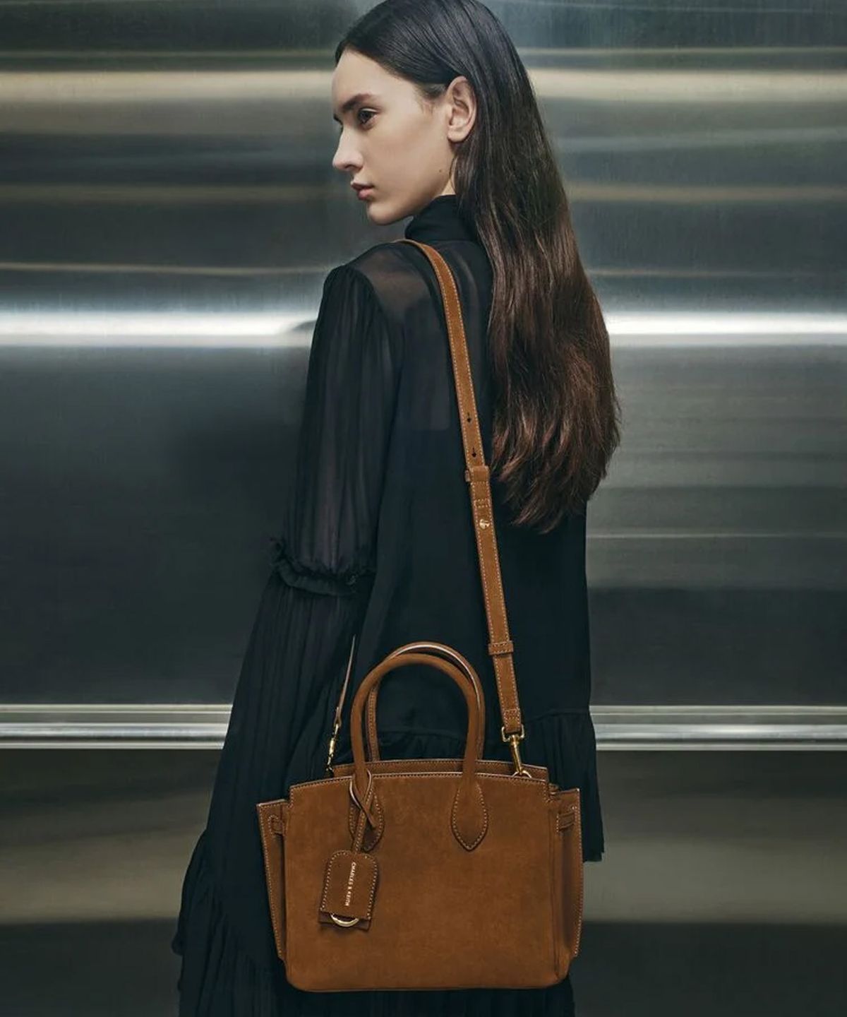 찰스앤키스(CHARLES & KEITH) 지네브라 토트백 피칸 브라운 CK2-30782934-1
