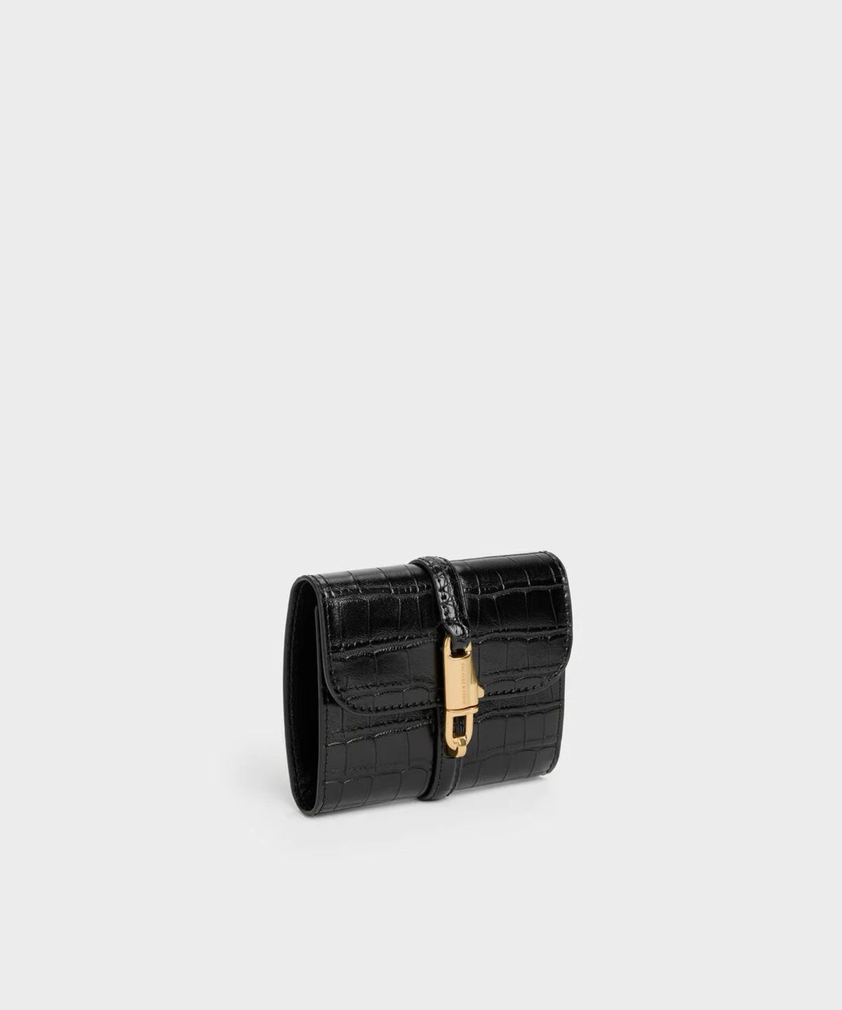 찰스앤키스(CHARLES & KEITH) 델피나 크로코 이펙트 스몰 월렛 CK6-10701713-1
