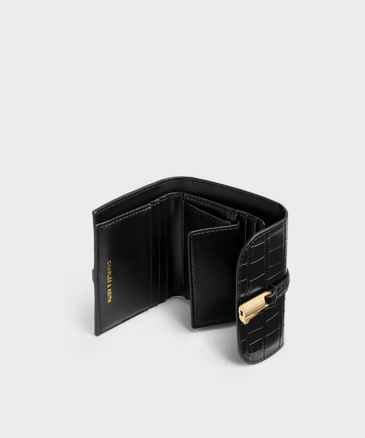 찰스앤키스(CHARLES & KEITH) 델피나 크로코 이펙트 스몰 월렛 CK6-10701713-1