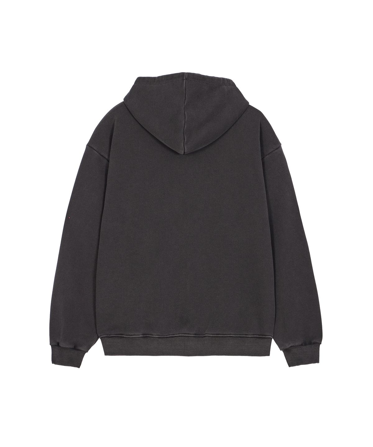 디스펑트(DYSFUNCT) ODD PIGMENT APPLIQUE ZIP-UP HOODIE(CHARCOAL)