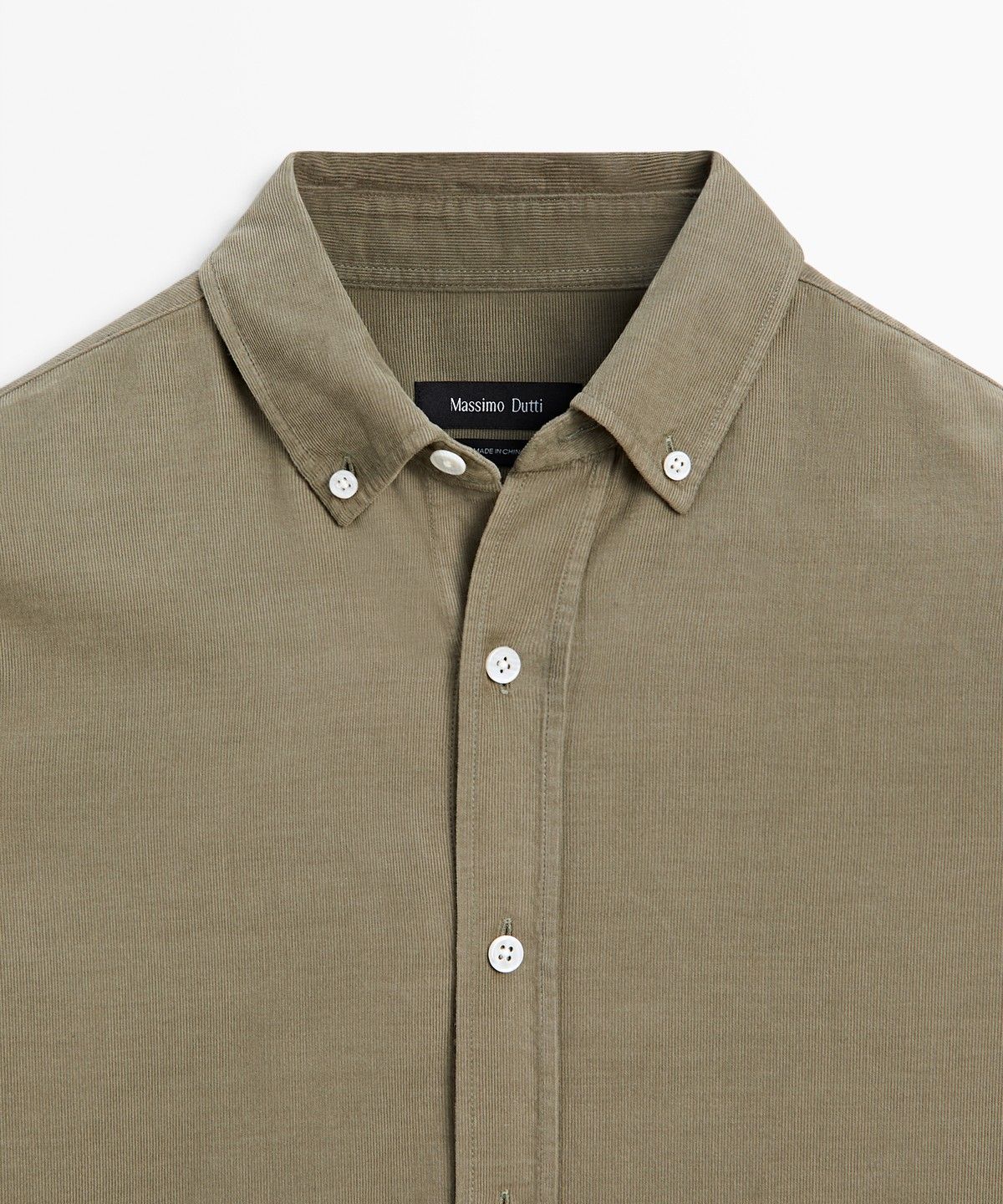 마시모두띠(MASSIMO DUTTI) 레귤러 핏 니들코드 셔츠