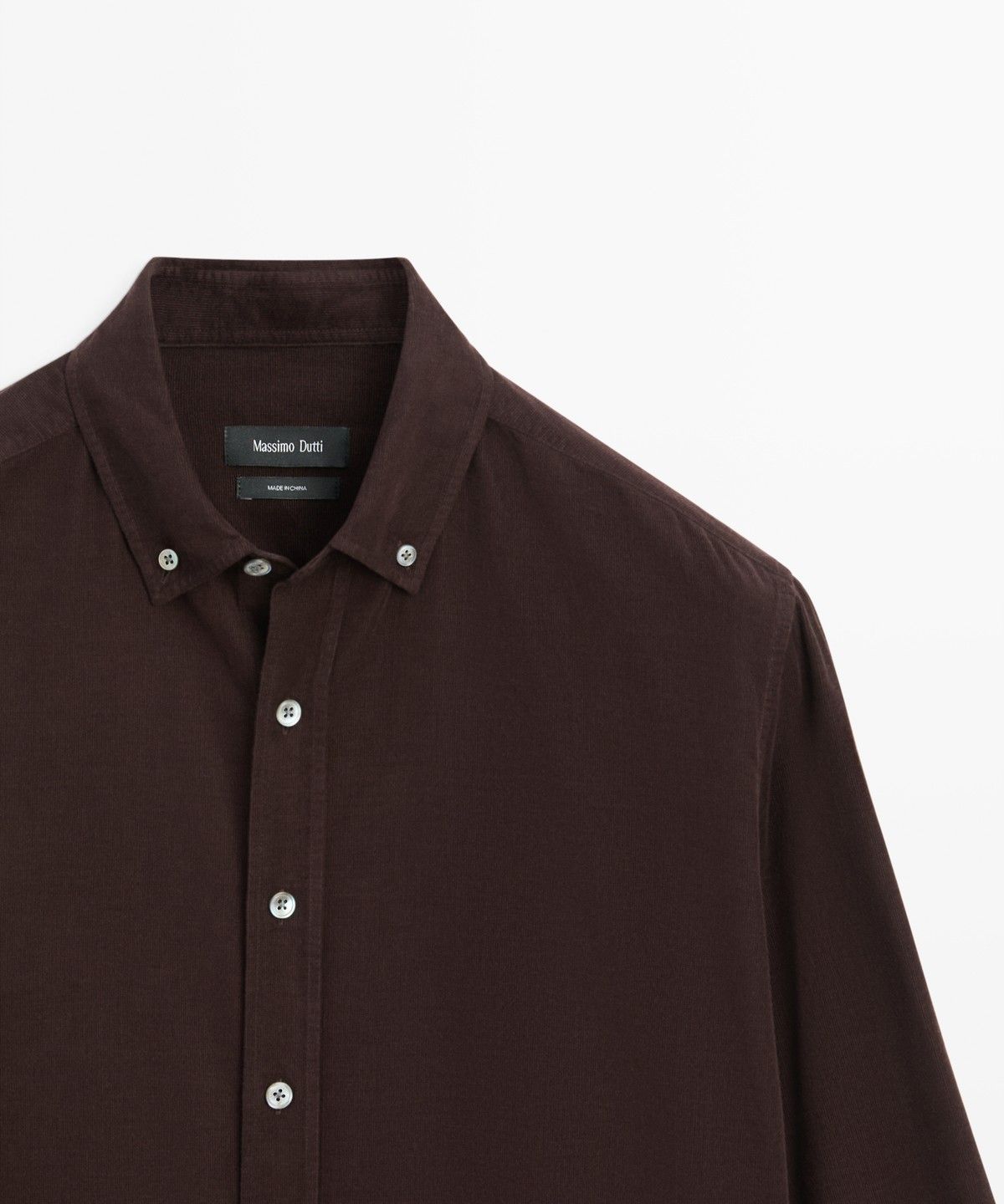 마시모두띠(MASSIMO DUTTI) 레귤러 핏 니들코드 셔츠