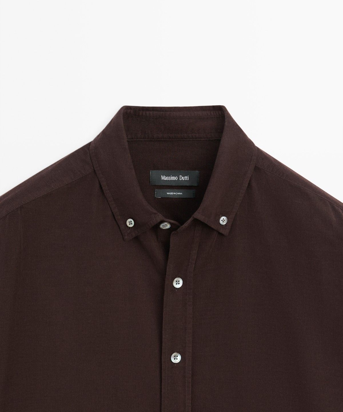 마시모두띠(MASSIMO DUTTI) 레귤러 핏 니들코드 셔츠