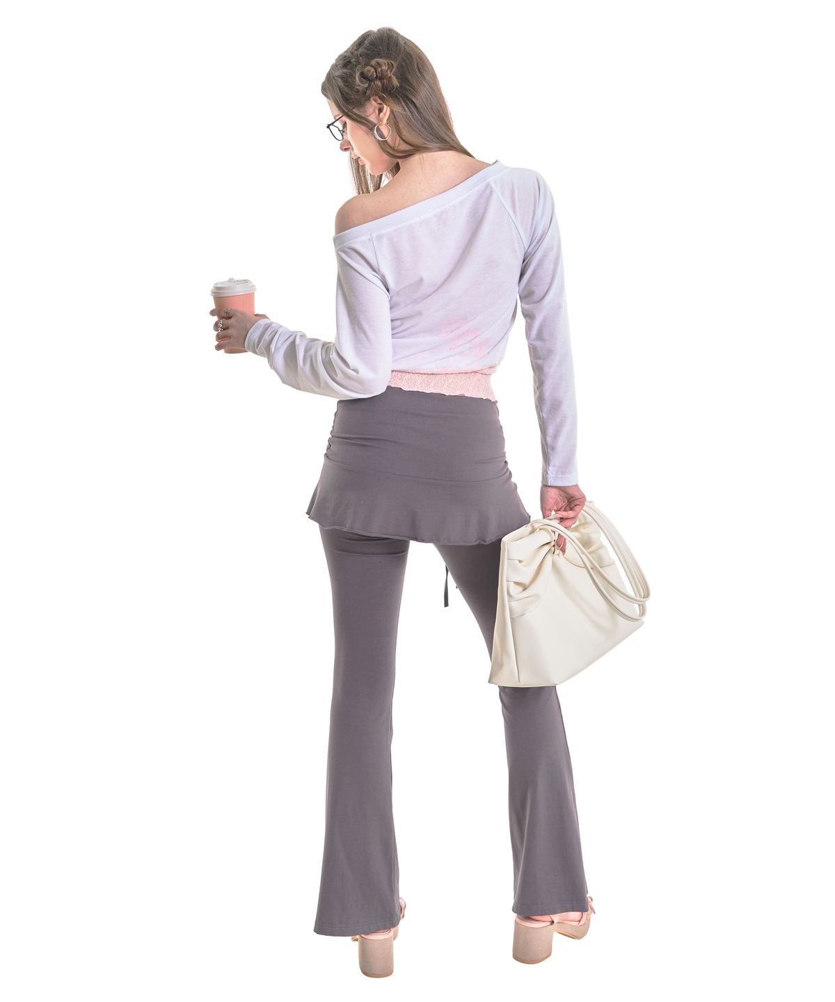 포어링(FORUSRING) Belle skirt-pants (charcoal)