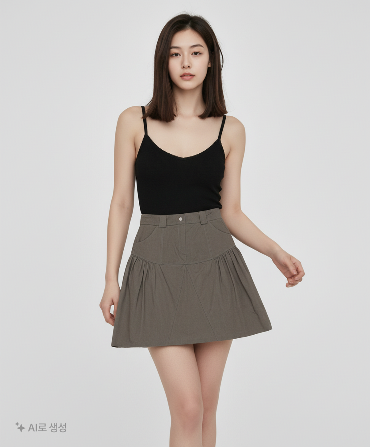 오헤시오(OHESHIO) LOW SHIRRING MIDI SKIRT 1