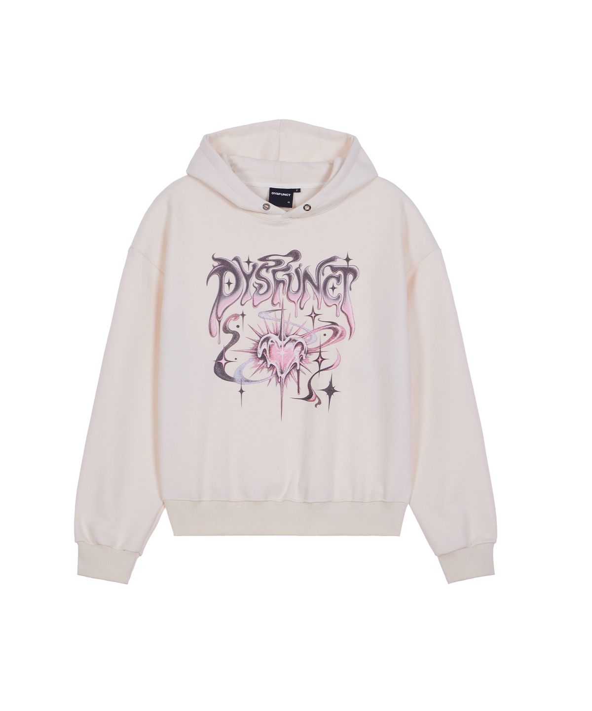 디스펑트(DYSFUNCT) ORBIT HEART GRAPHIC HOODIE(CREAM)