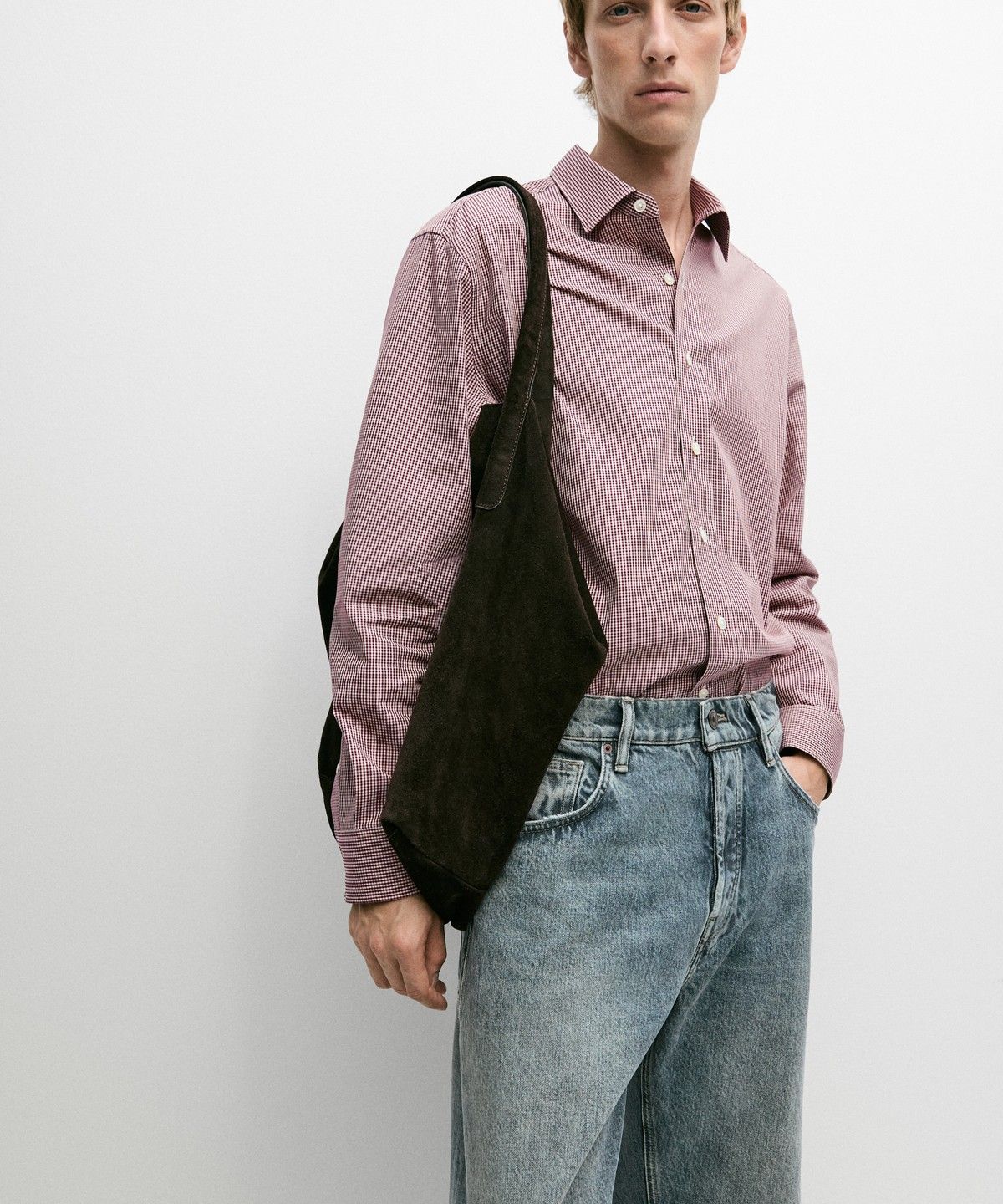 마시모두띠(MASSIMO DUTTI) 레귤러 핏 깅엄 체크 셔츠