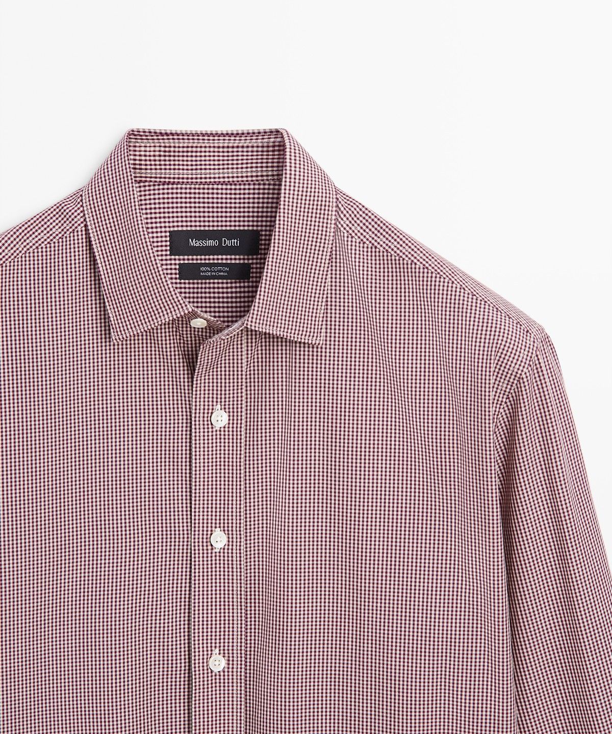 마시모두띠(MASSIMO DUTTI) 레귤러 핏 깅엄 체크 셔츠