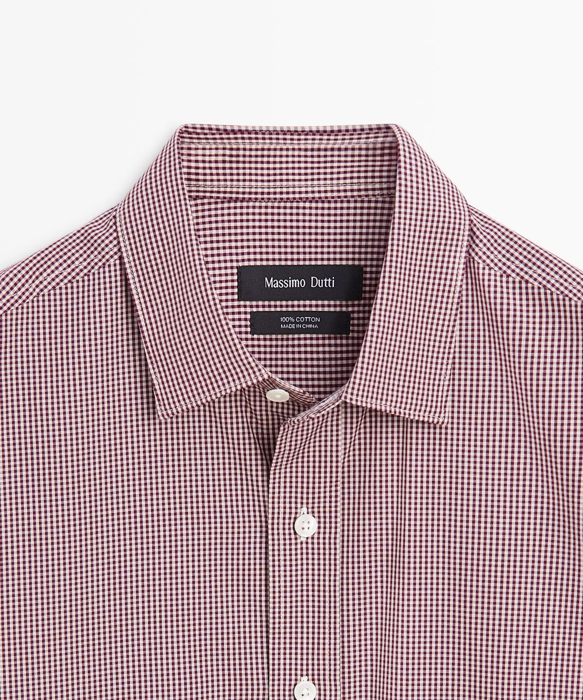 마시모두띠(MASSIMO DUTTI) 레귤러 핏 깅엄 체크 셔츠