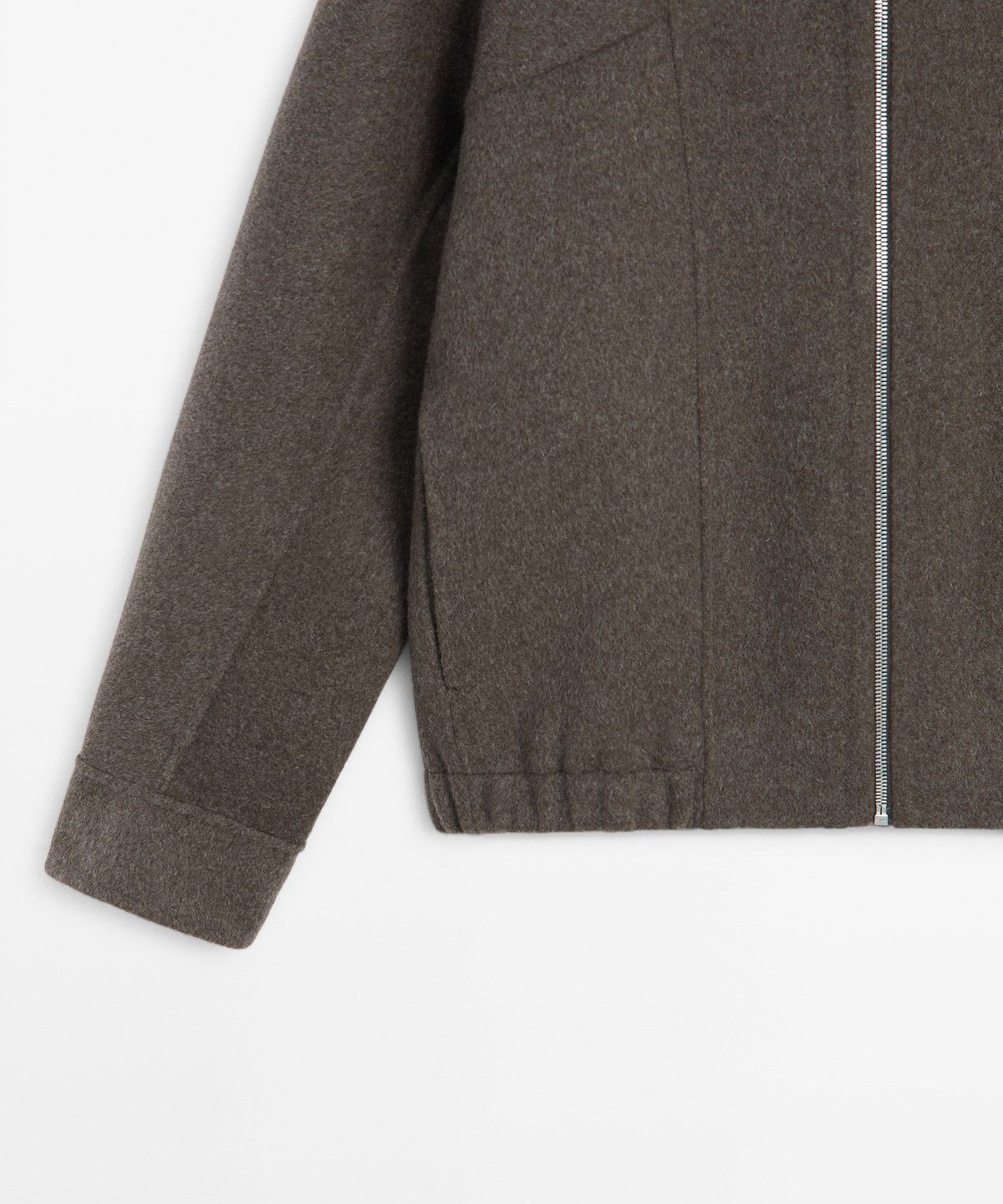 마시모두띠(MASSIMO DUTTI) 울 혼방 봄버 재킷