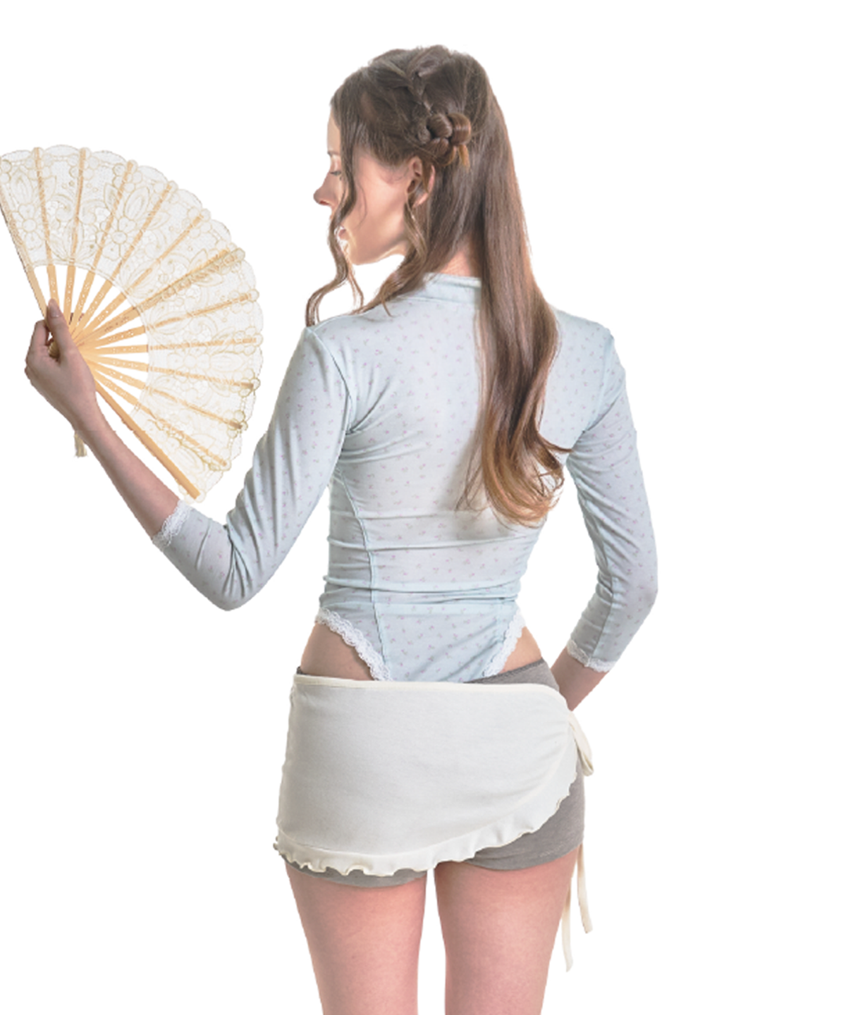 포어링(FORUSRING) Petal chinese top (mint flower)