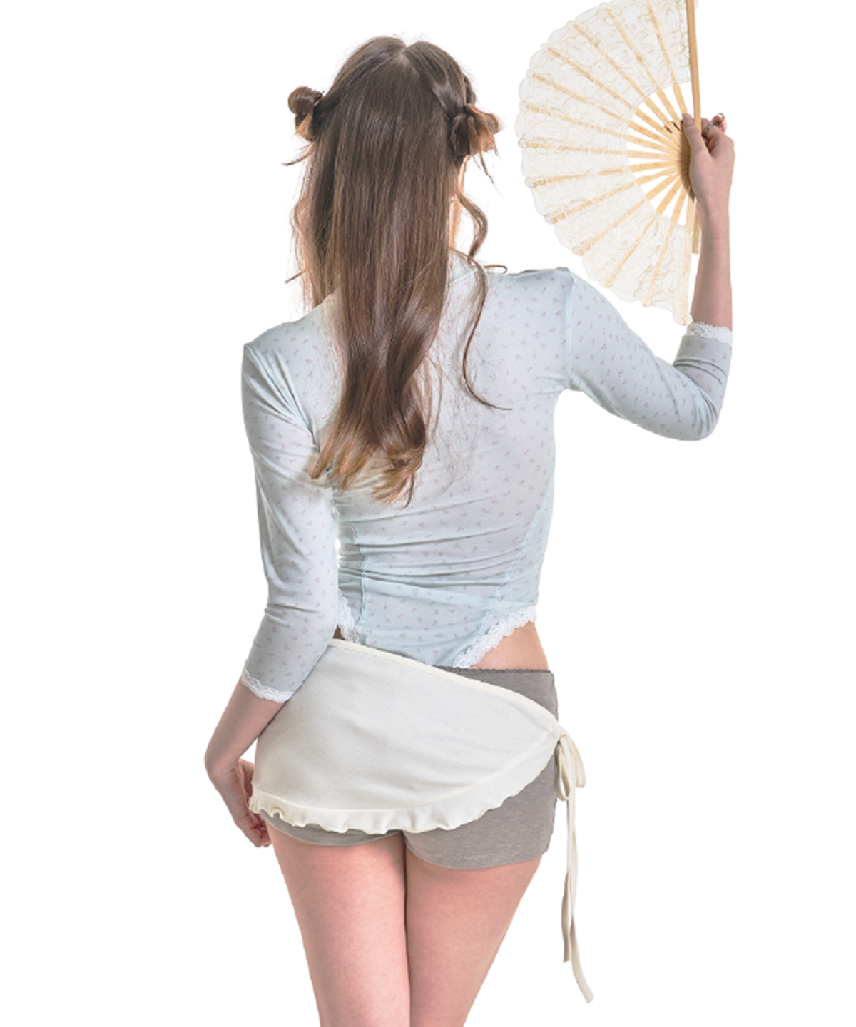 포어링(FORUSRING) Petal chinese top (mint flower)