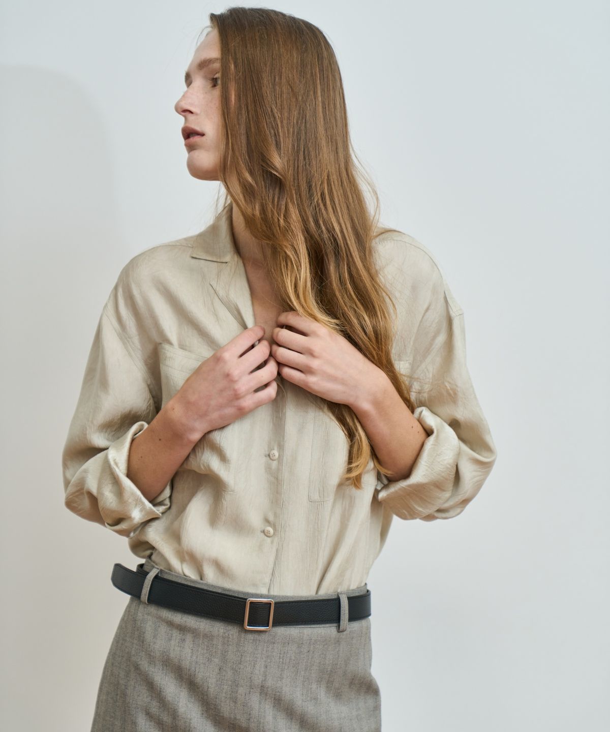 그리다제이(GRIDAJ) Classic Cowhide Minimal Belt