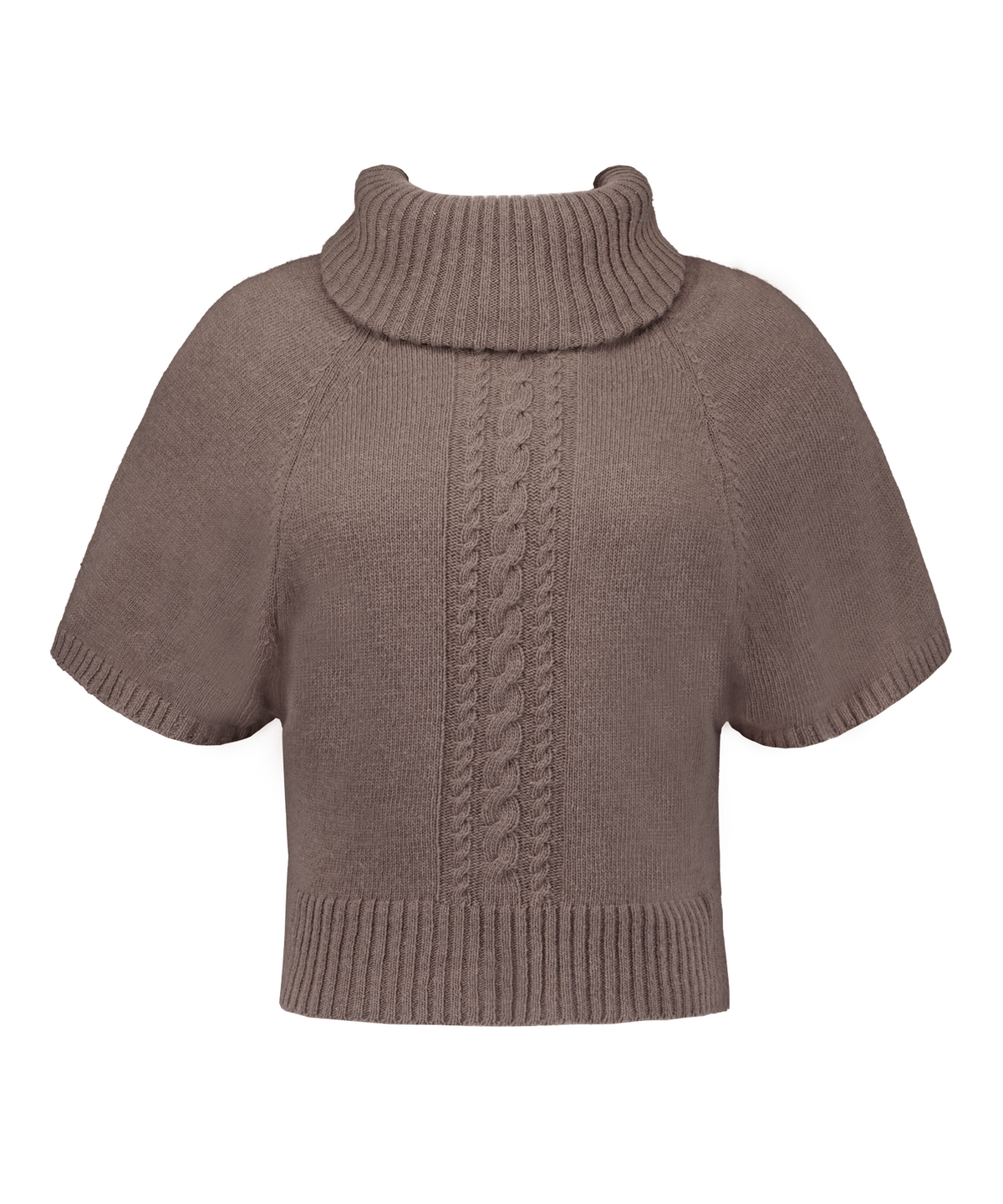 포어링(FORUSRING) Caramel knit half top (brown)