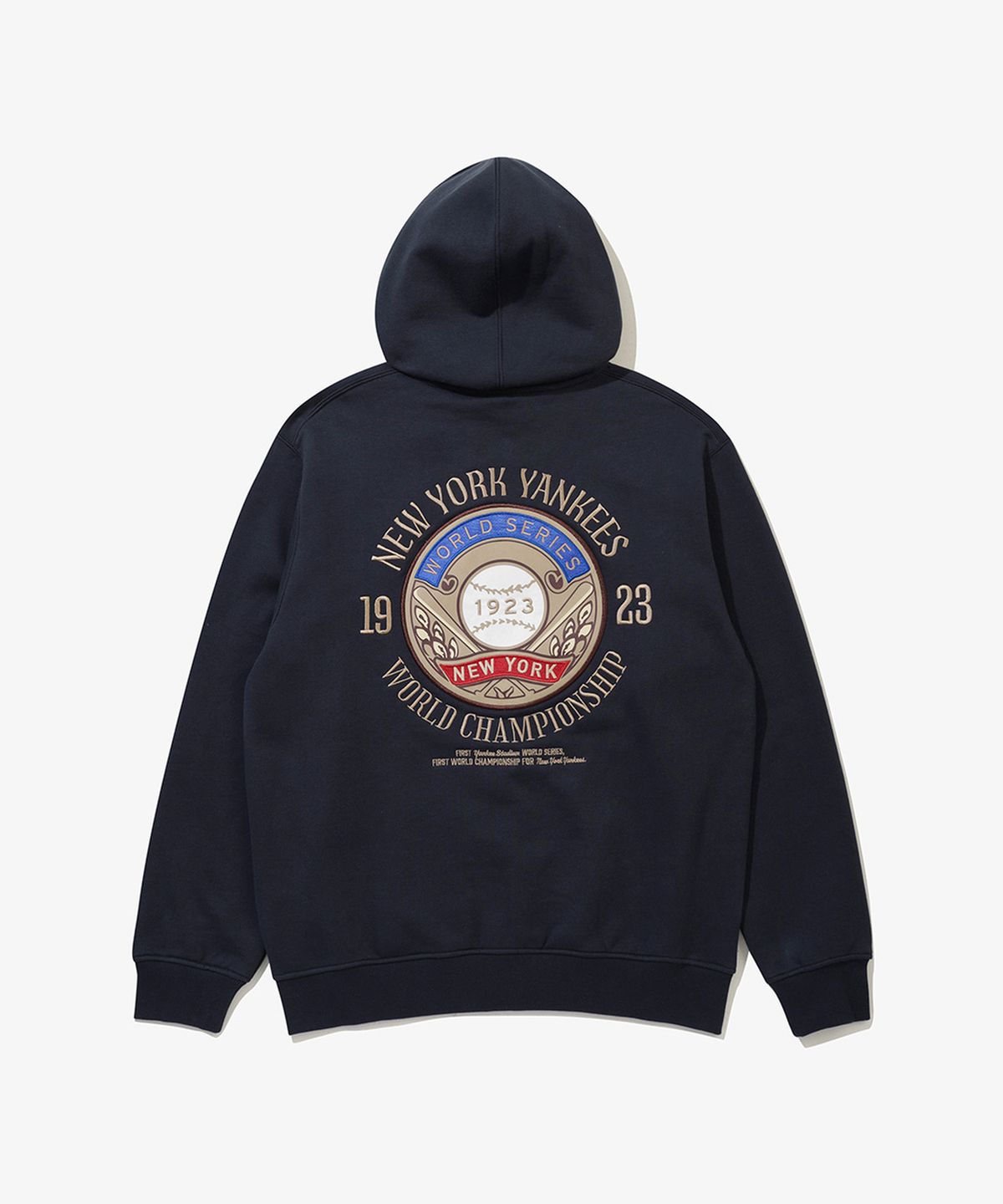 뉴에라(NEW ERA) (기모) MLB 쿠퍼스 타운 뉴욕 양키스 월드 시리즈 후드 집업 팀 네이비 15357966